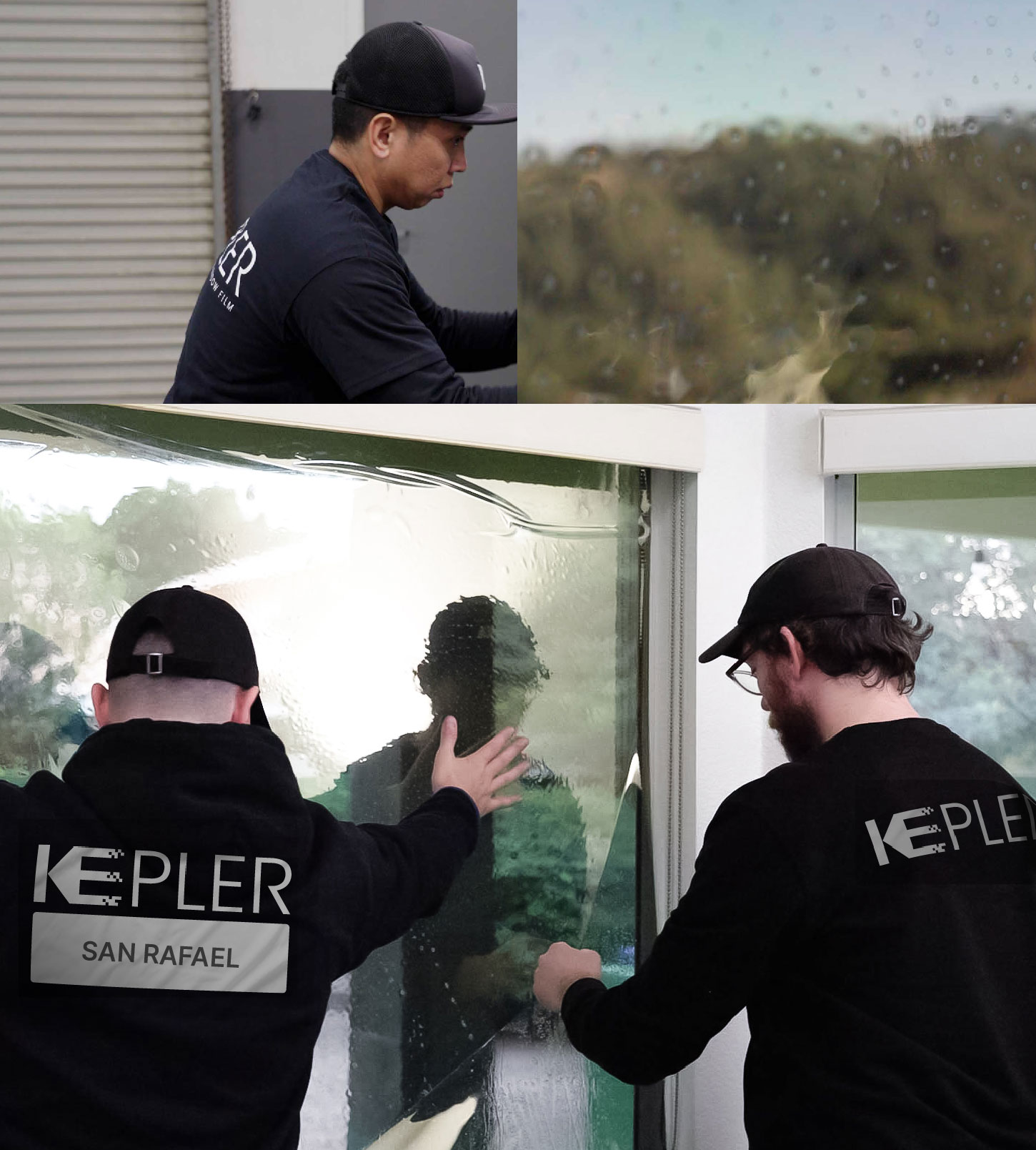 Kepler Technician Installing High-tech Window Tint to Home in San Rafael