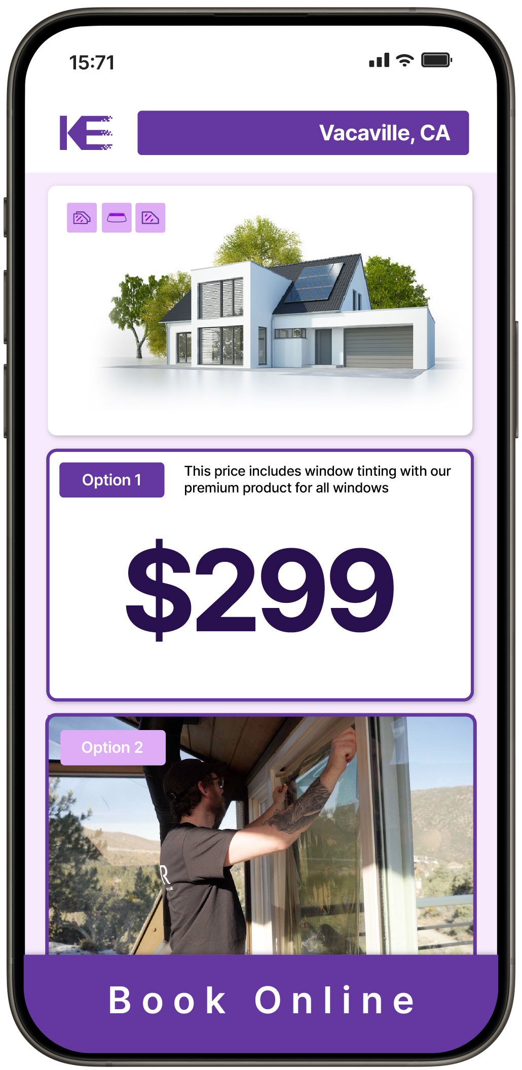 View Competitive Home Window Tinting Rates in Vacaville, California