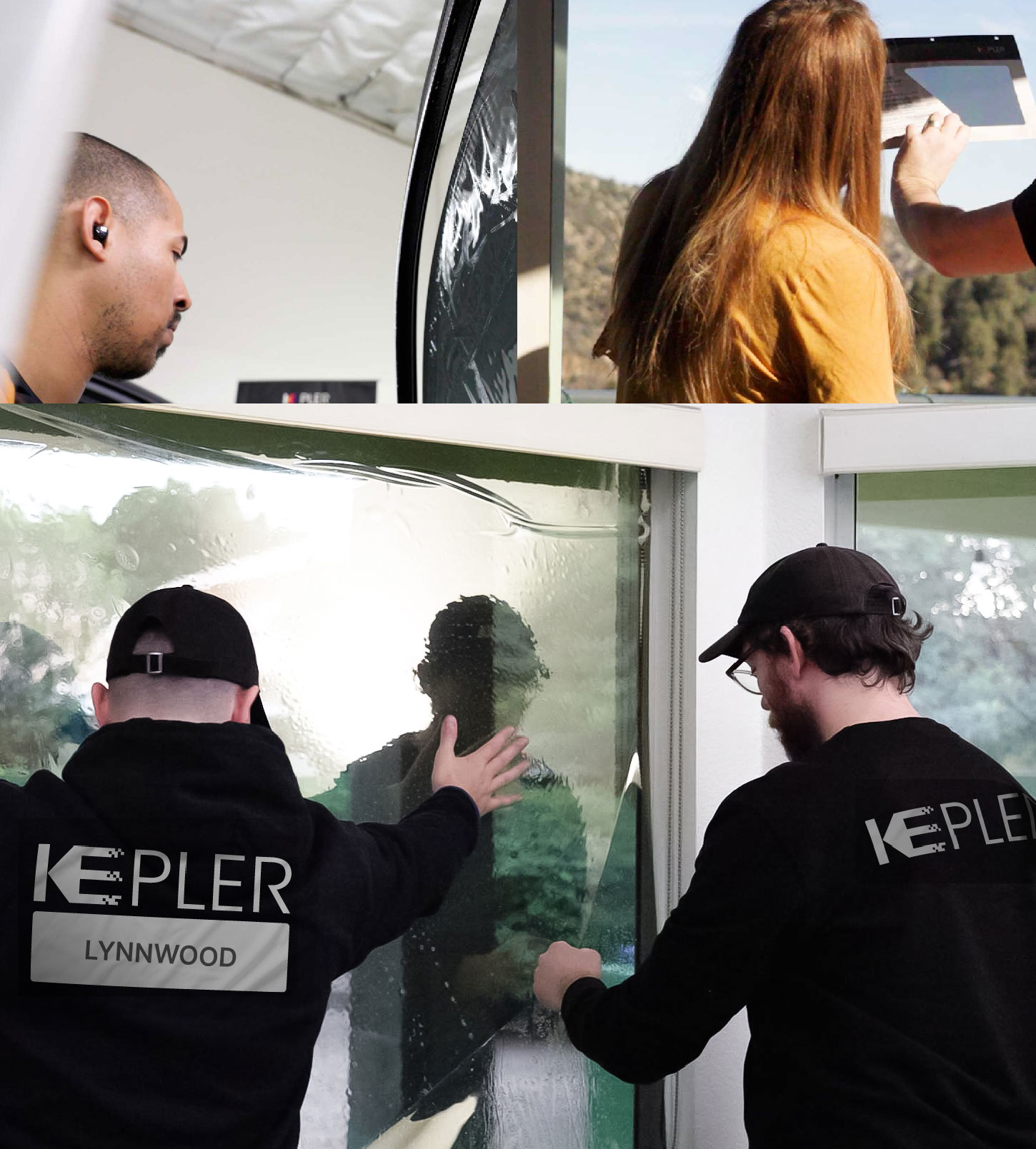 Kepler Technician Installing High-tech Window Tint to Home in Lynnwood