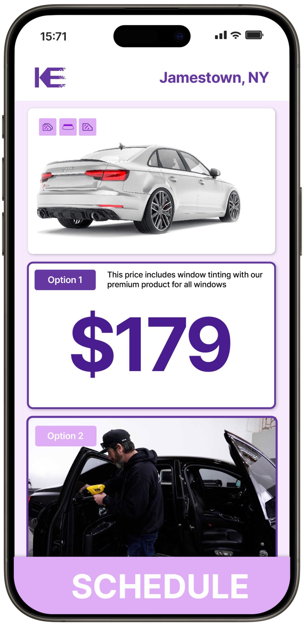 View Competitive Car Window Tinting Rates in Jamestown, New York