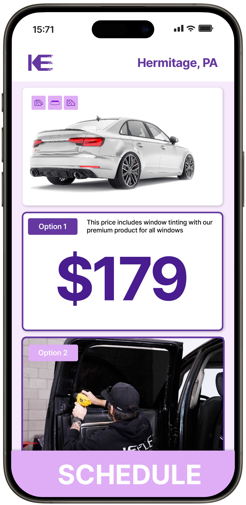 View Competitive Car Window Tinting Rates in Hermitage, Pennsylvania