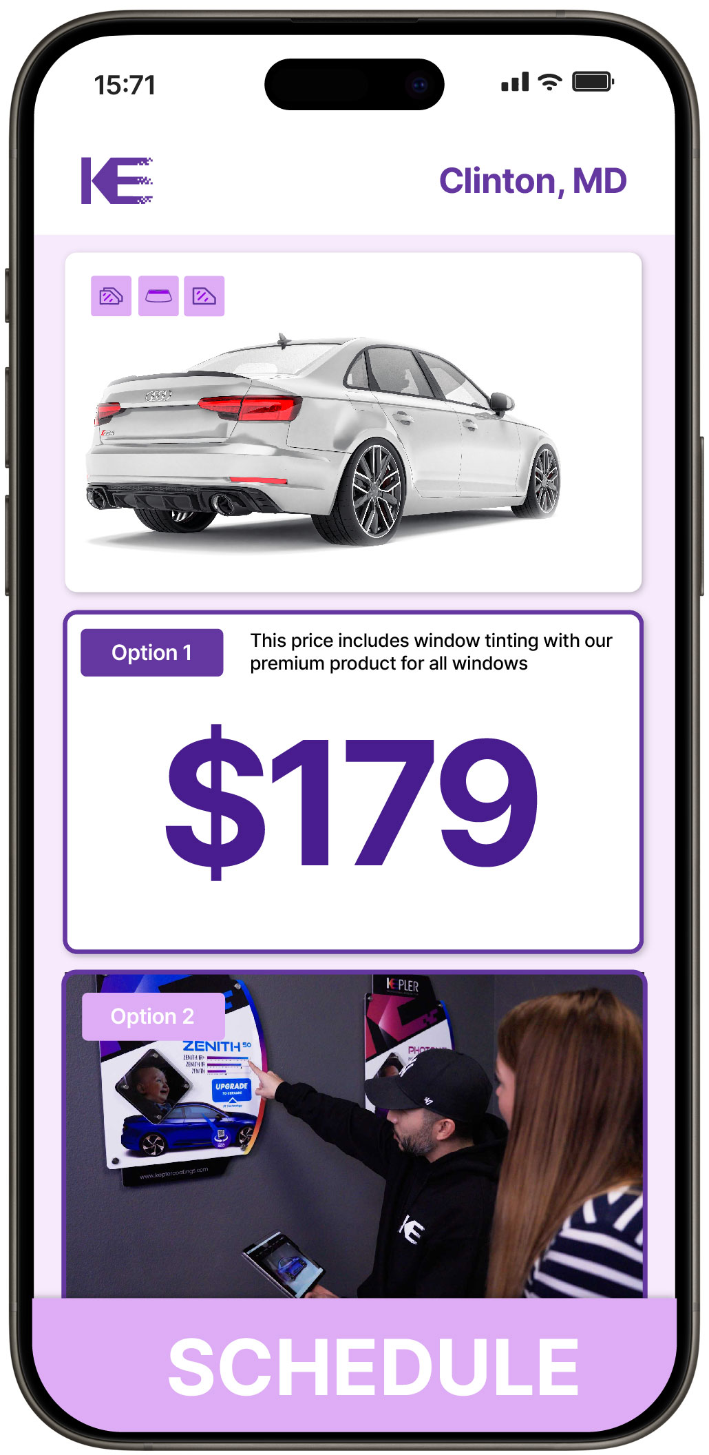 View Competitive Car Window Tinting Costs in Clinton, Maryland