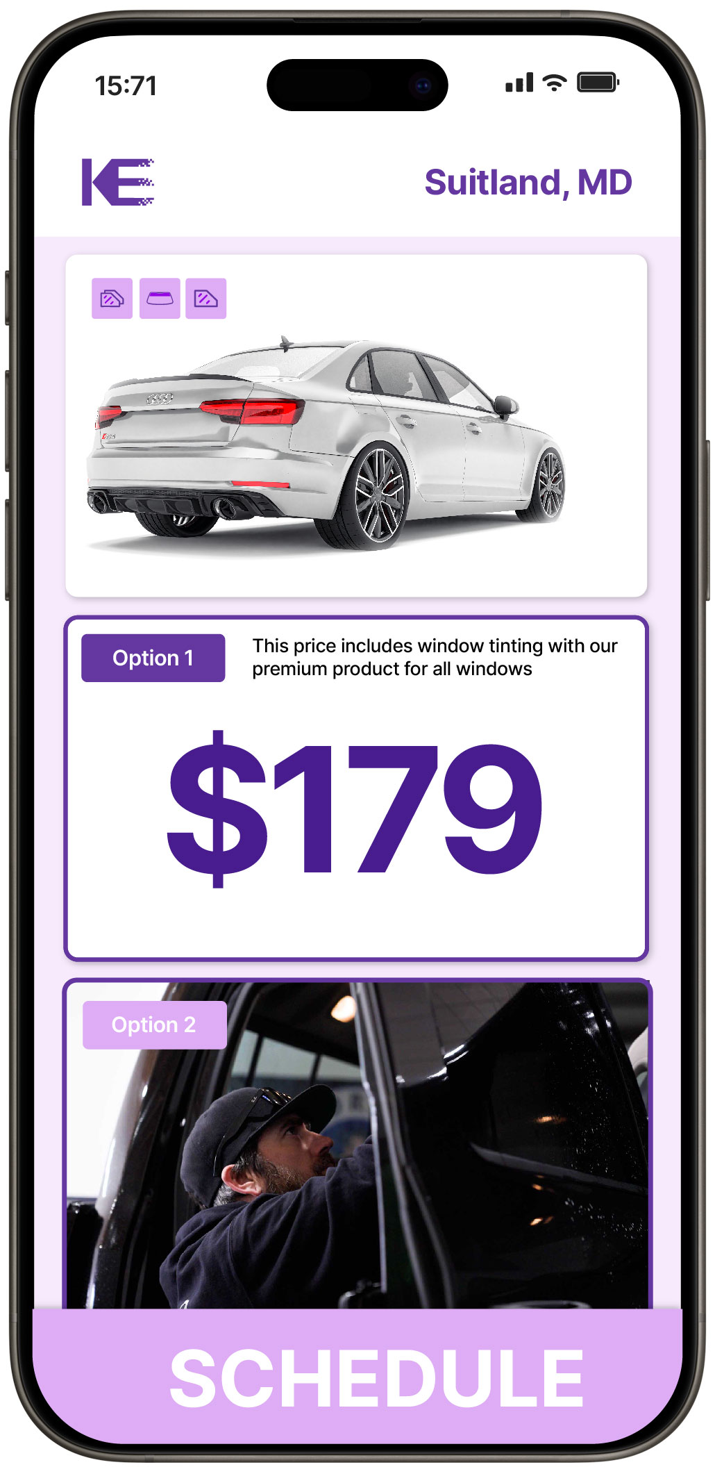 View Competitive Car Window Tinting Rates in Suitland, Maryland