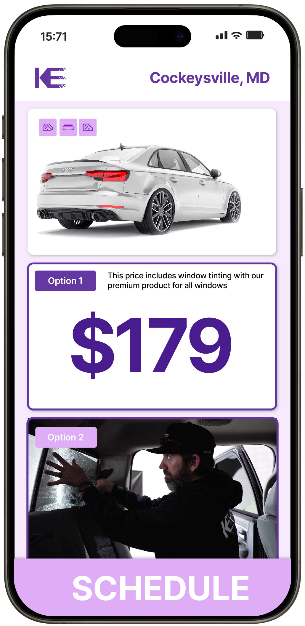 View Affordable Car Window Tinting Prices in Cockeysville, Maryland