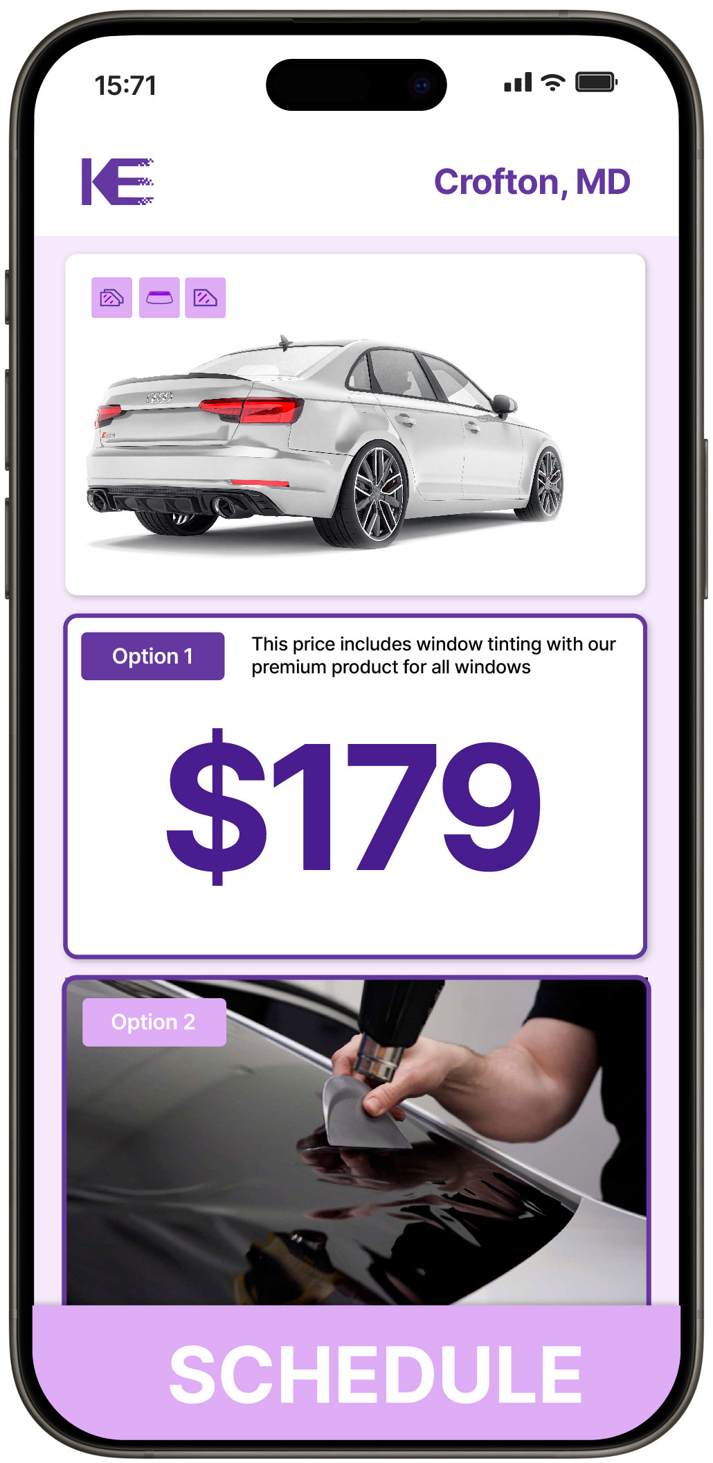 View Competitive Car Window Tinting Rates in Crofton, Maryland