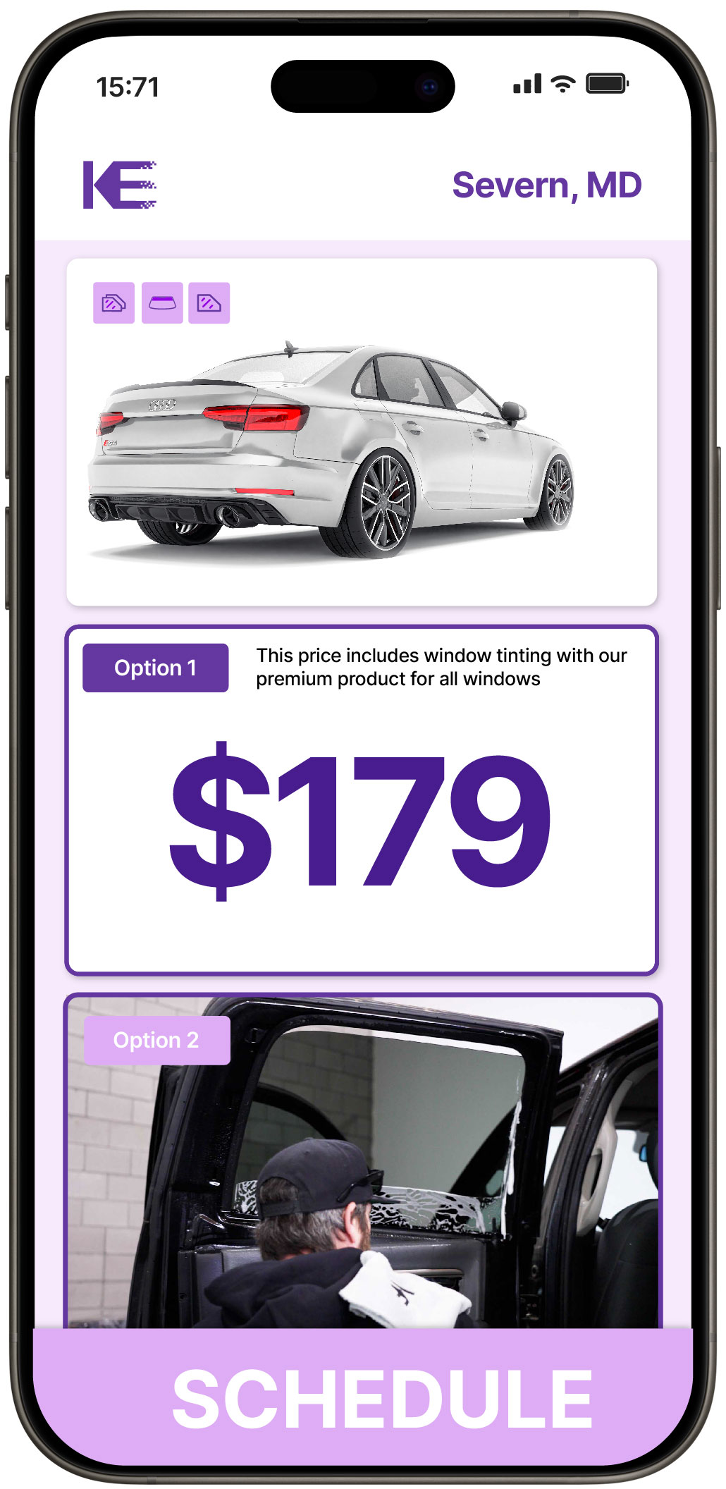 View Affordable Car Window Tinting Rates in Severn, Maryland