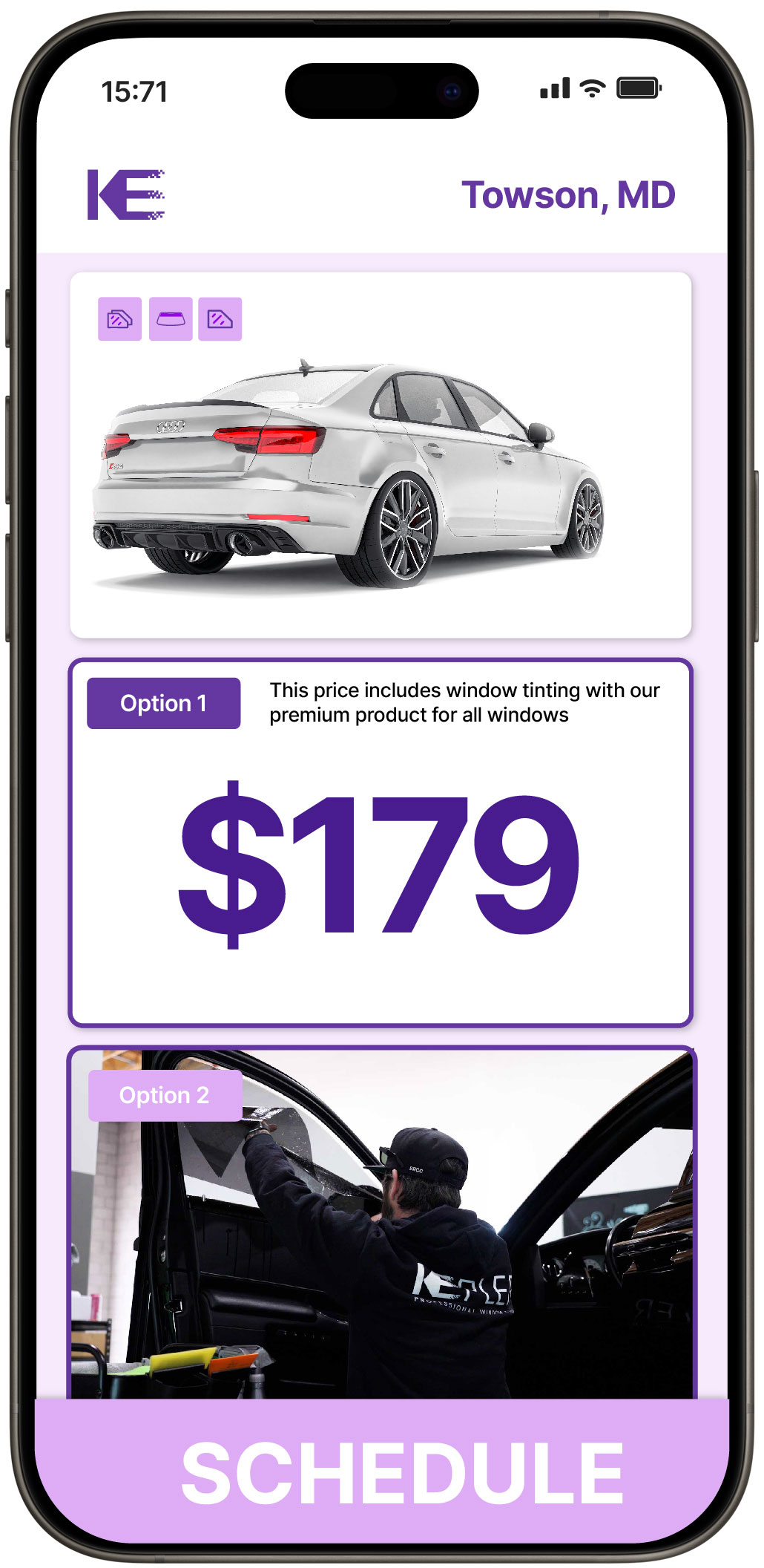 View Competitive Car Window Tinting Rates in Towson, Maryland