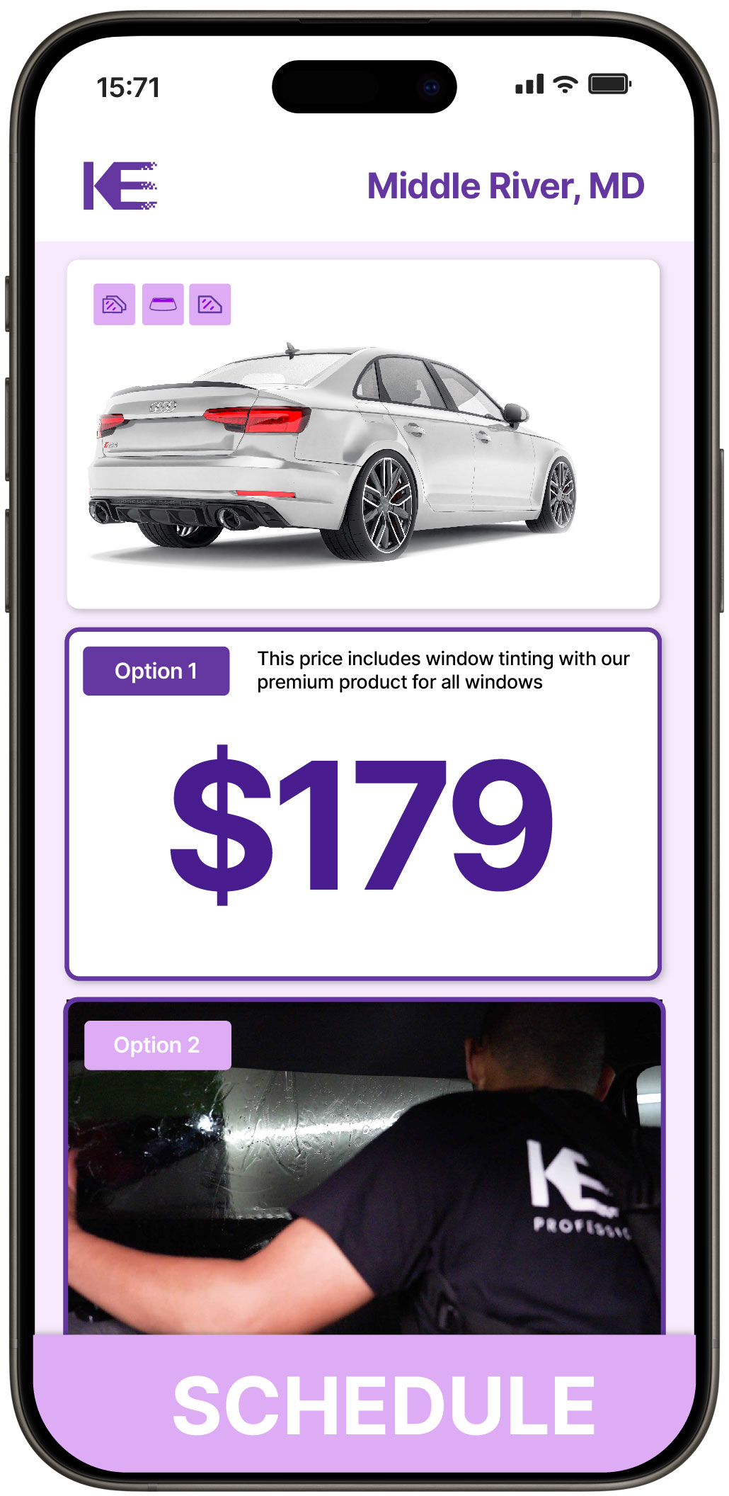 View Reasonable Car Window Tinting Rates in Middle River, Maryland
