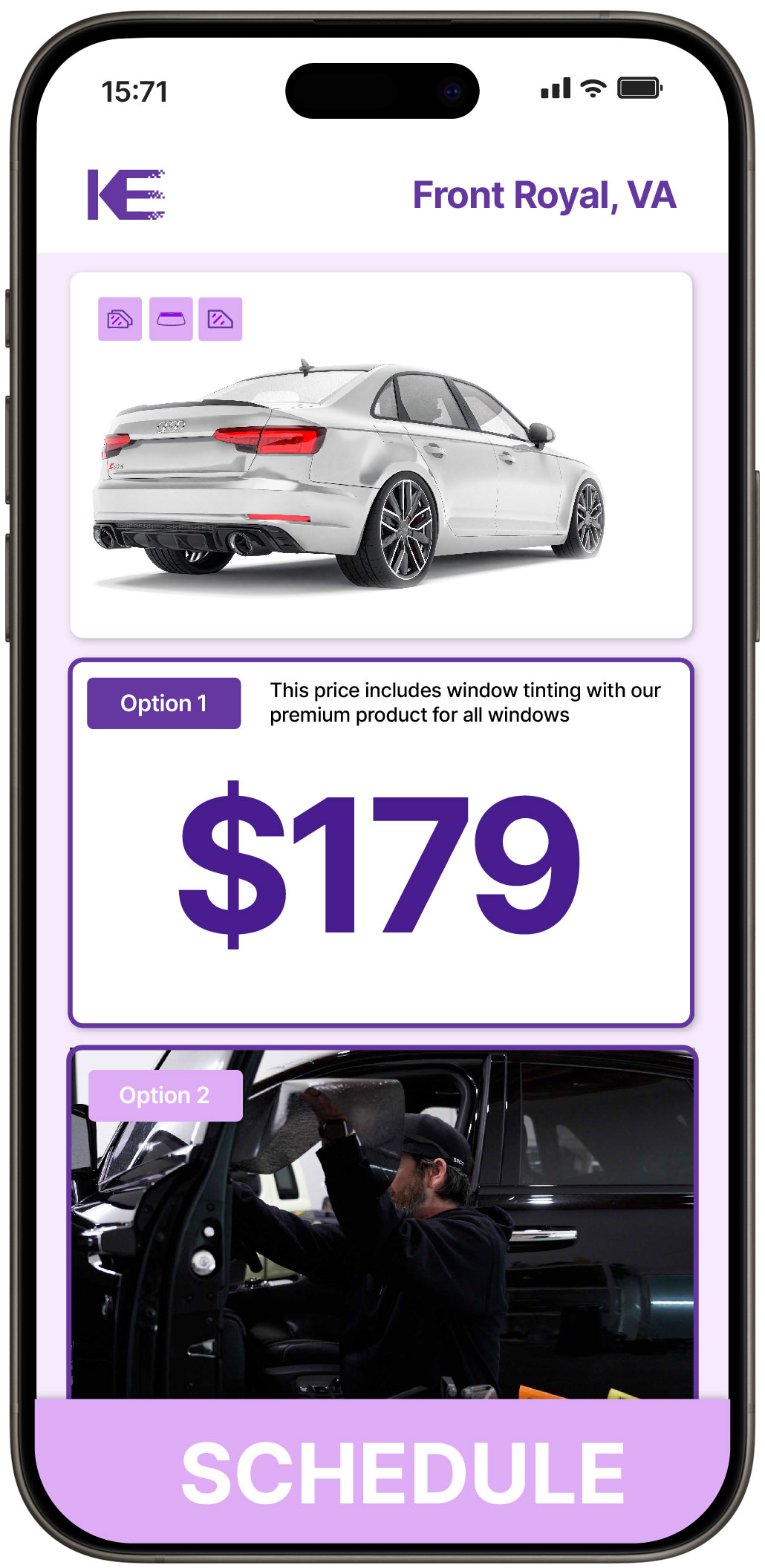 View Affordable Car Window Tinting Rates in Front Royal, Virginia