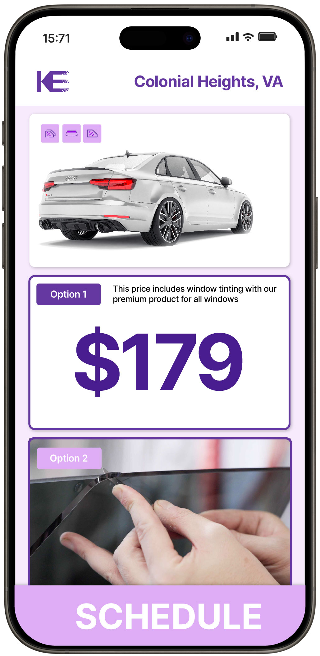 View Competitive Car Window Tinting Prices in Colonial Heights, Virginia