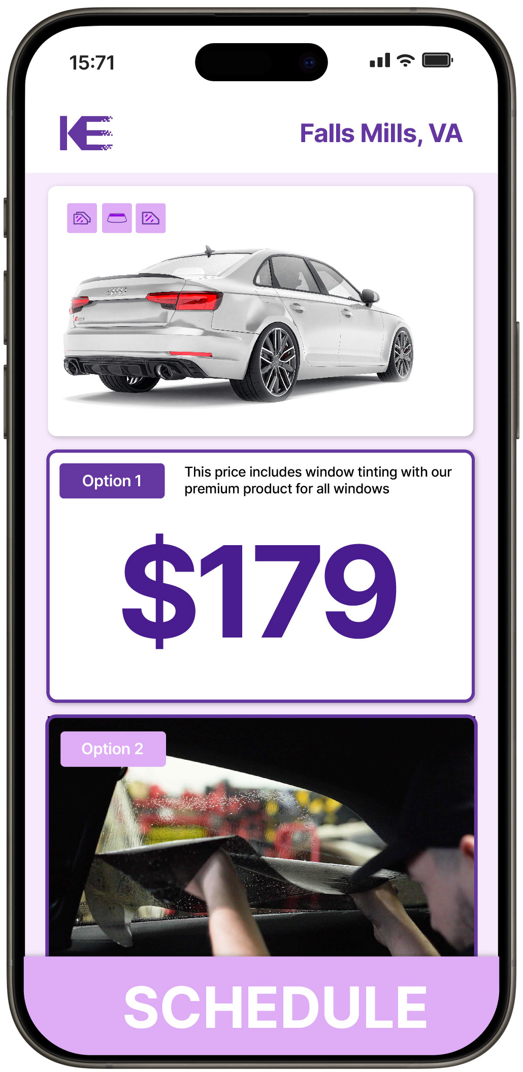 View Affordable Car Window Tinting Costs in Falls Mills, Virginia
