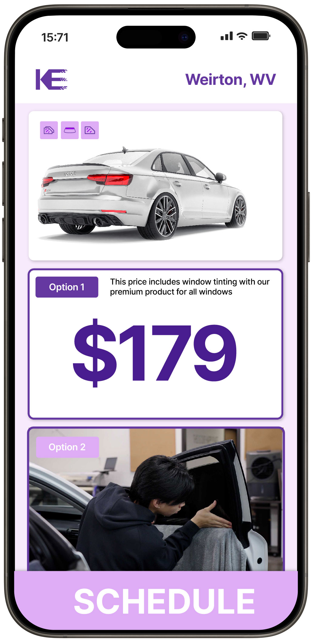 View Reasonable Car Window Tinting Rates in Weirton, West Virginia