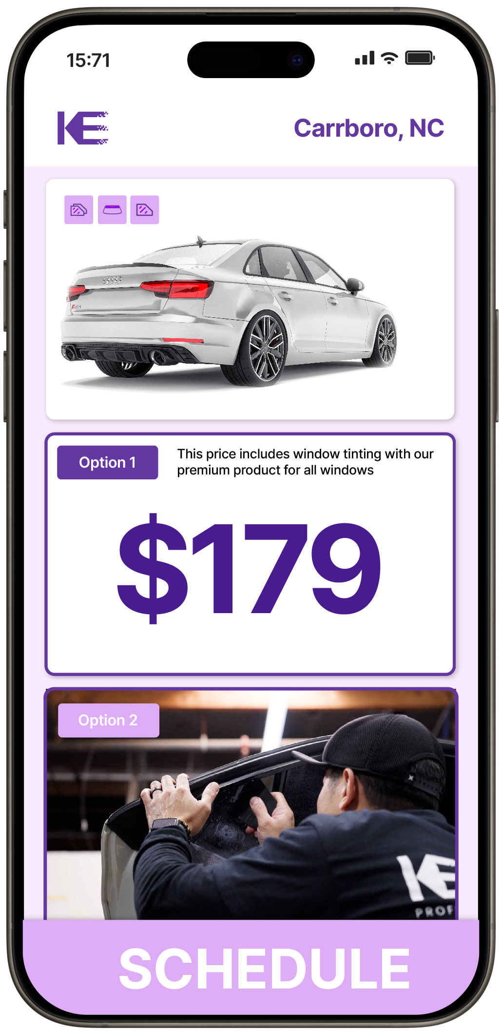 View Competitive Car Window Tinting Costs in Carrboro, North Carolina