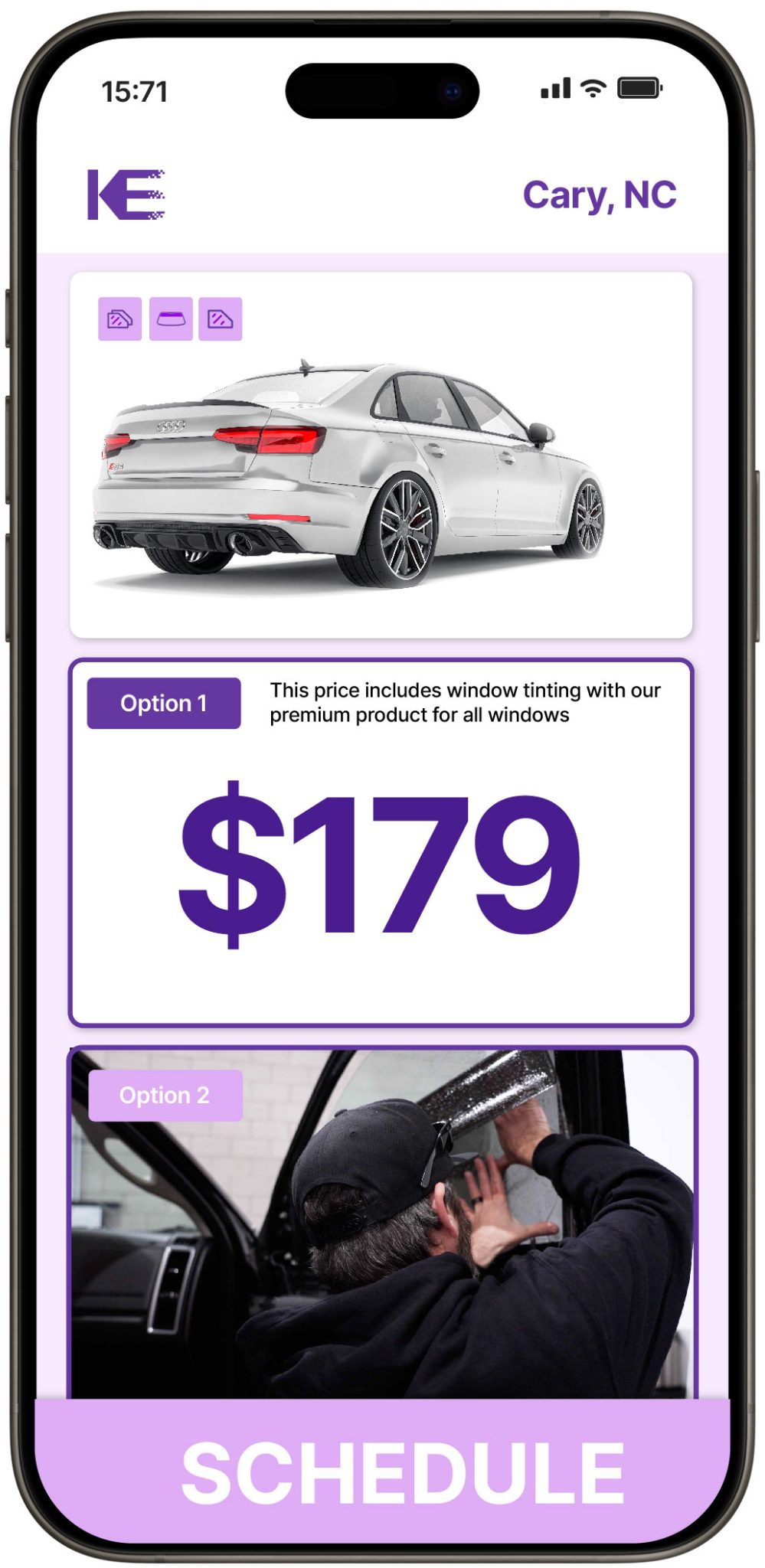 View Affordable Car Window Tinting Prices in Cary, North Carolina