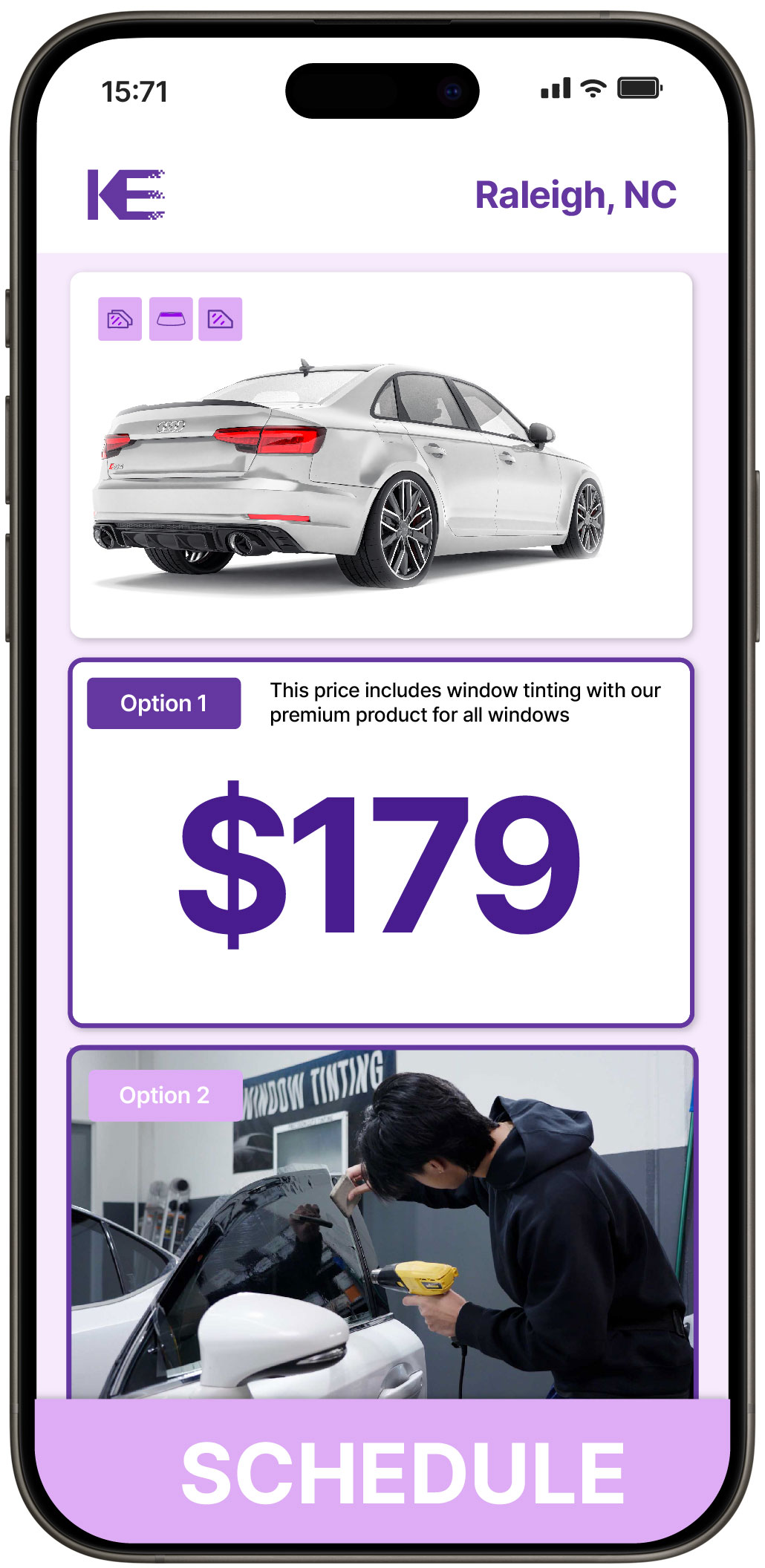 View Competitive Car Window Tinting Prices in Raleigh, North Carolina