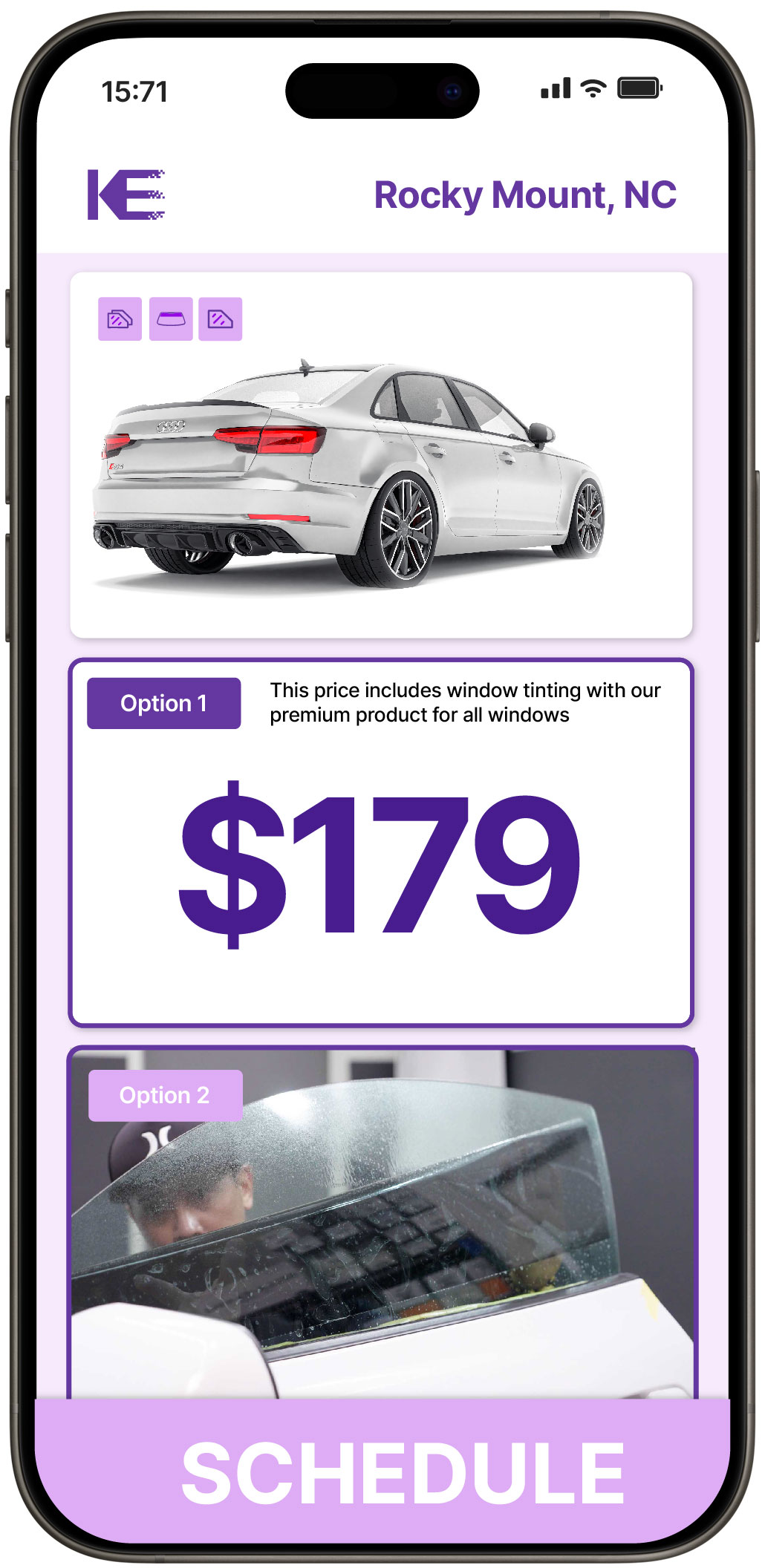 View Competitive Car Window Tinting Rates in Rocky Mount, North Carolina