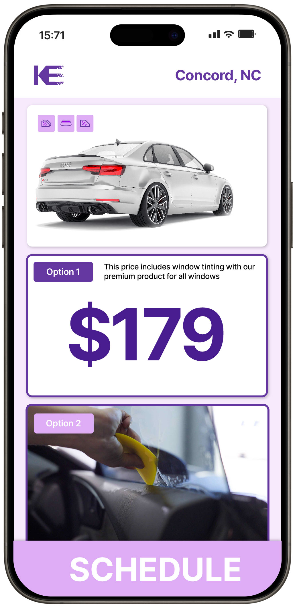 View Affordable Car Window Tinting Prices in Concord, North Carolina
