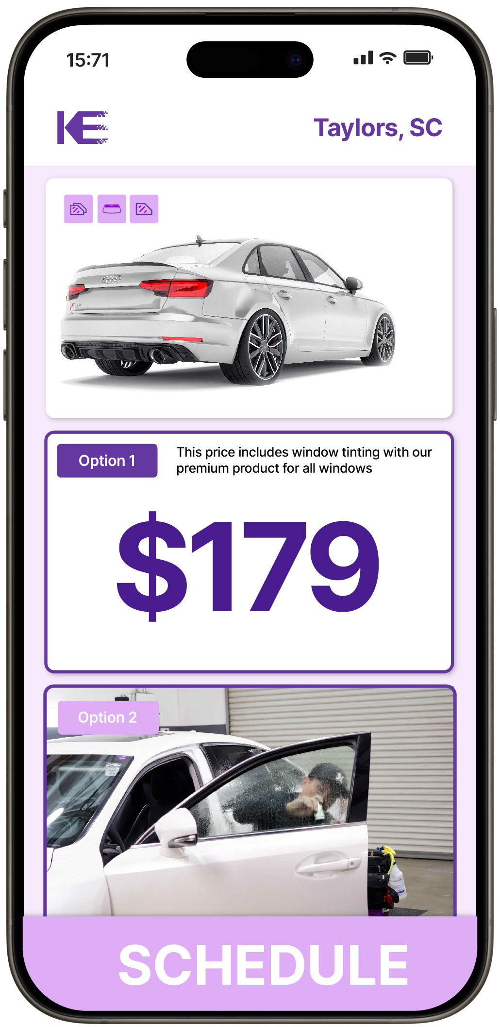 View Affordable Car Window Tinting Costs in Taylors, South Carolina