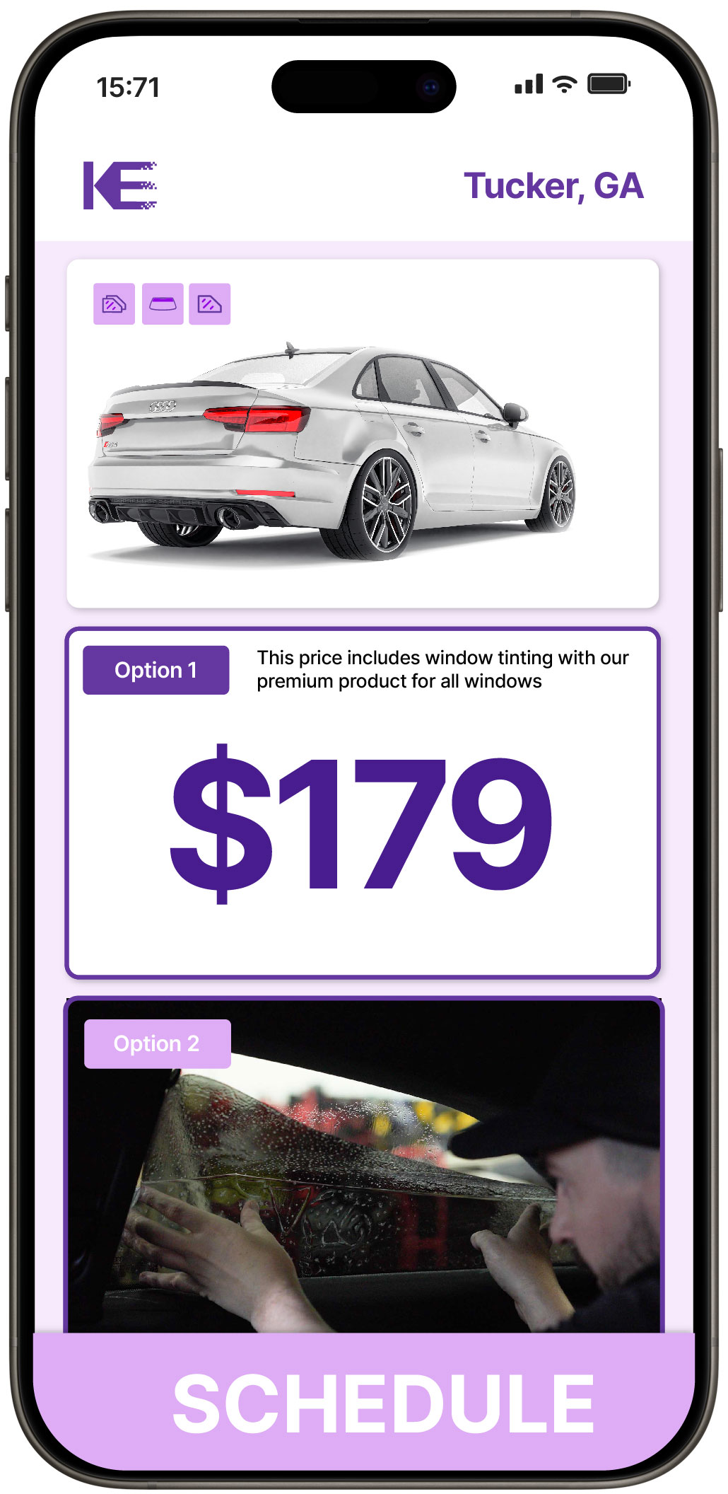 View Competitive Car Window Tinting Rates in Tucker, Georgia