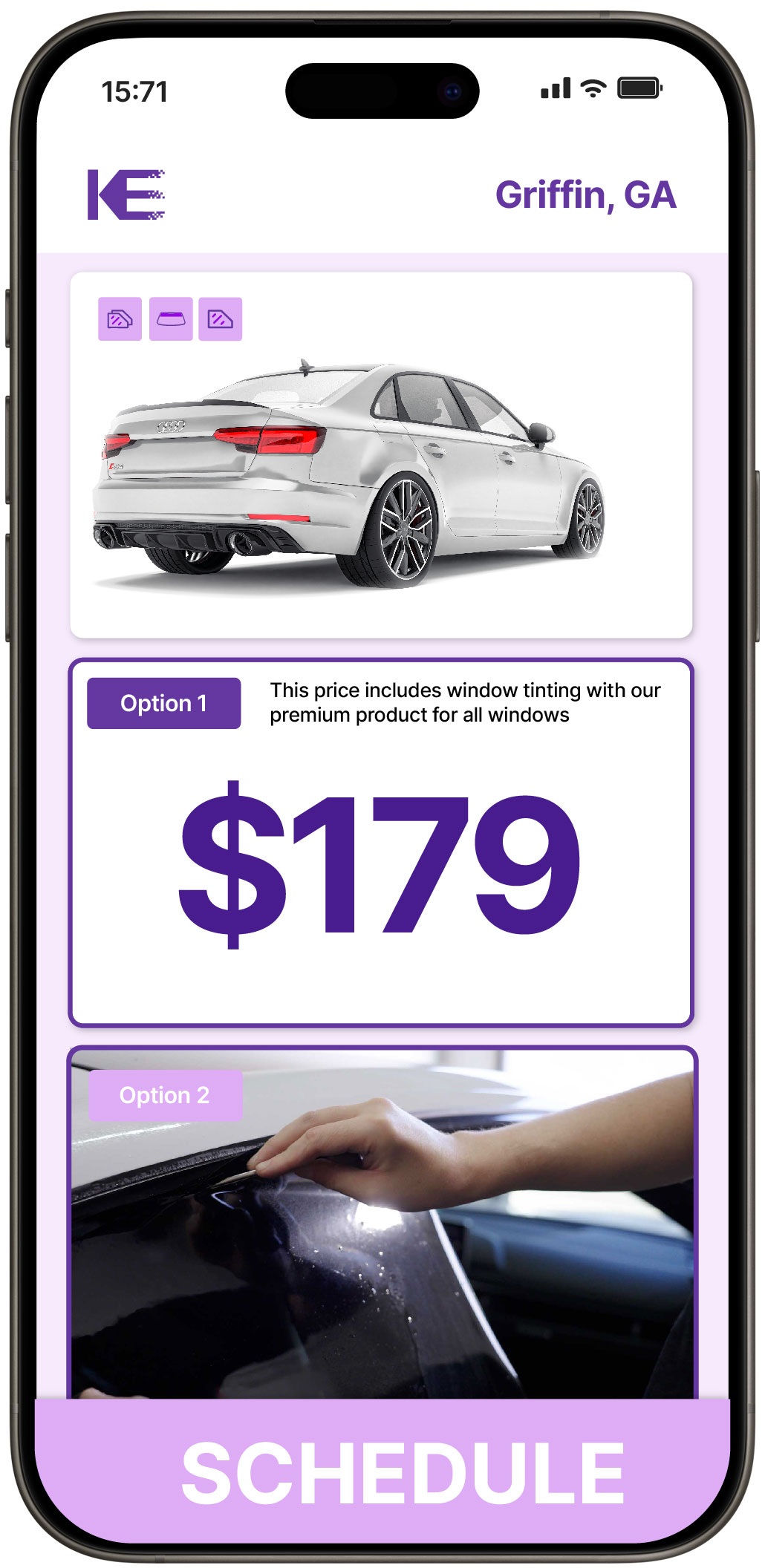 View Competitive Car Window Tinting Rates in Griffin, Georgia