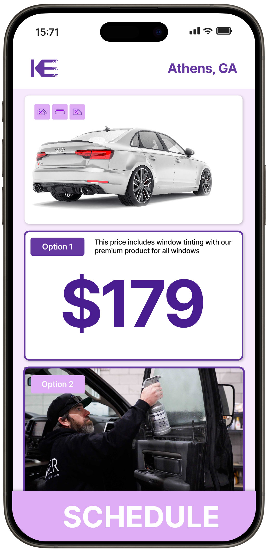 View Competitive Car Window Tinting Rates in Athens, Georgia