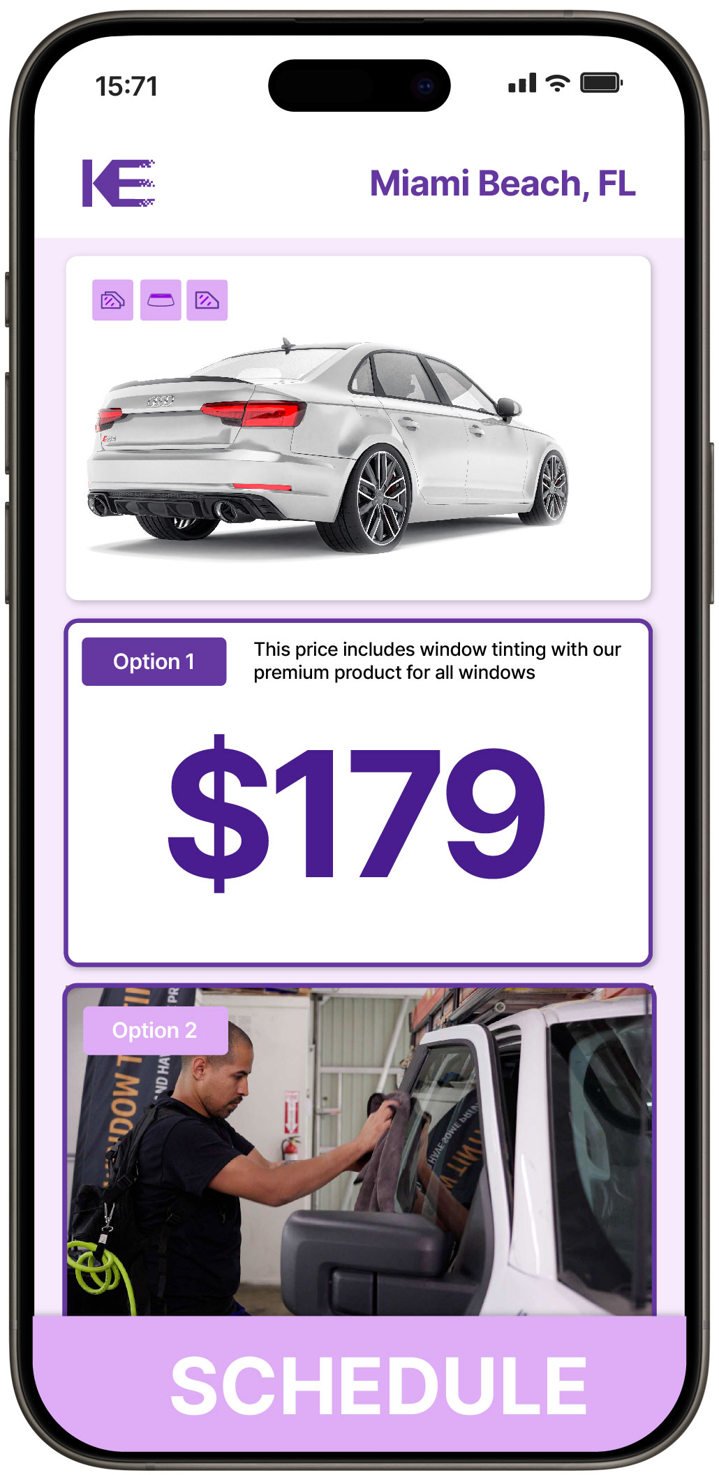 View Affordable Car Window Tinting Prices in Miami Beach, Florida