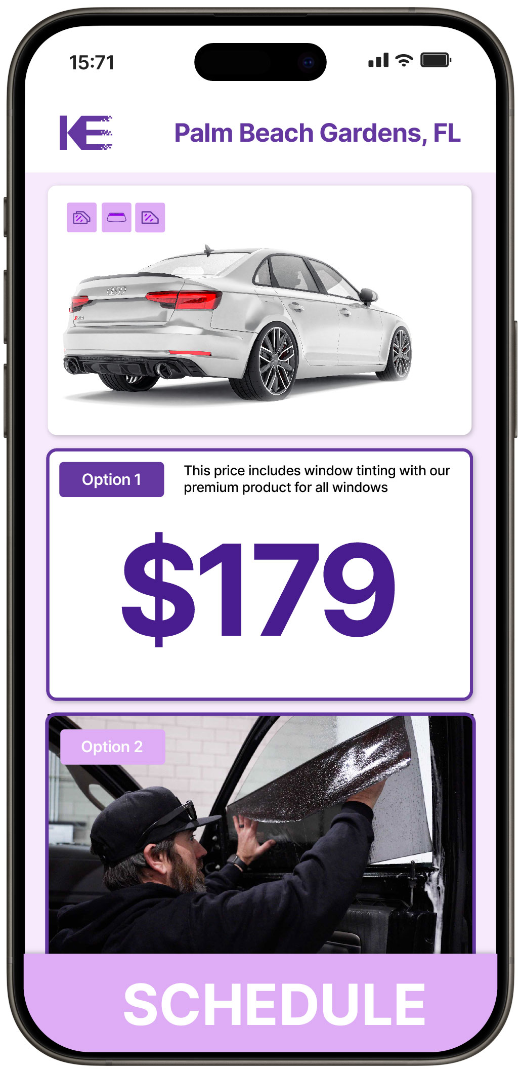 View Affordable Car Window Tinting Prices in Palm Beach Gardens, Florida