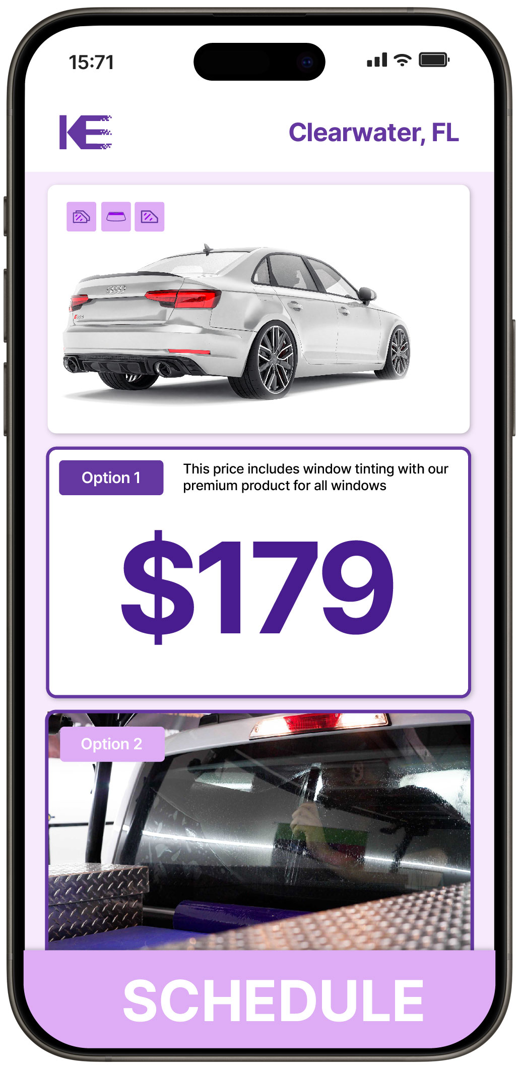 View Competitive Car Window Tinting Prices in Clearwater, Florida