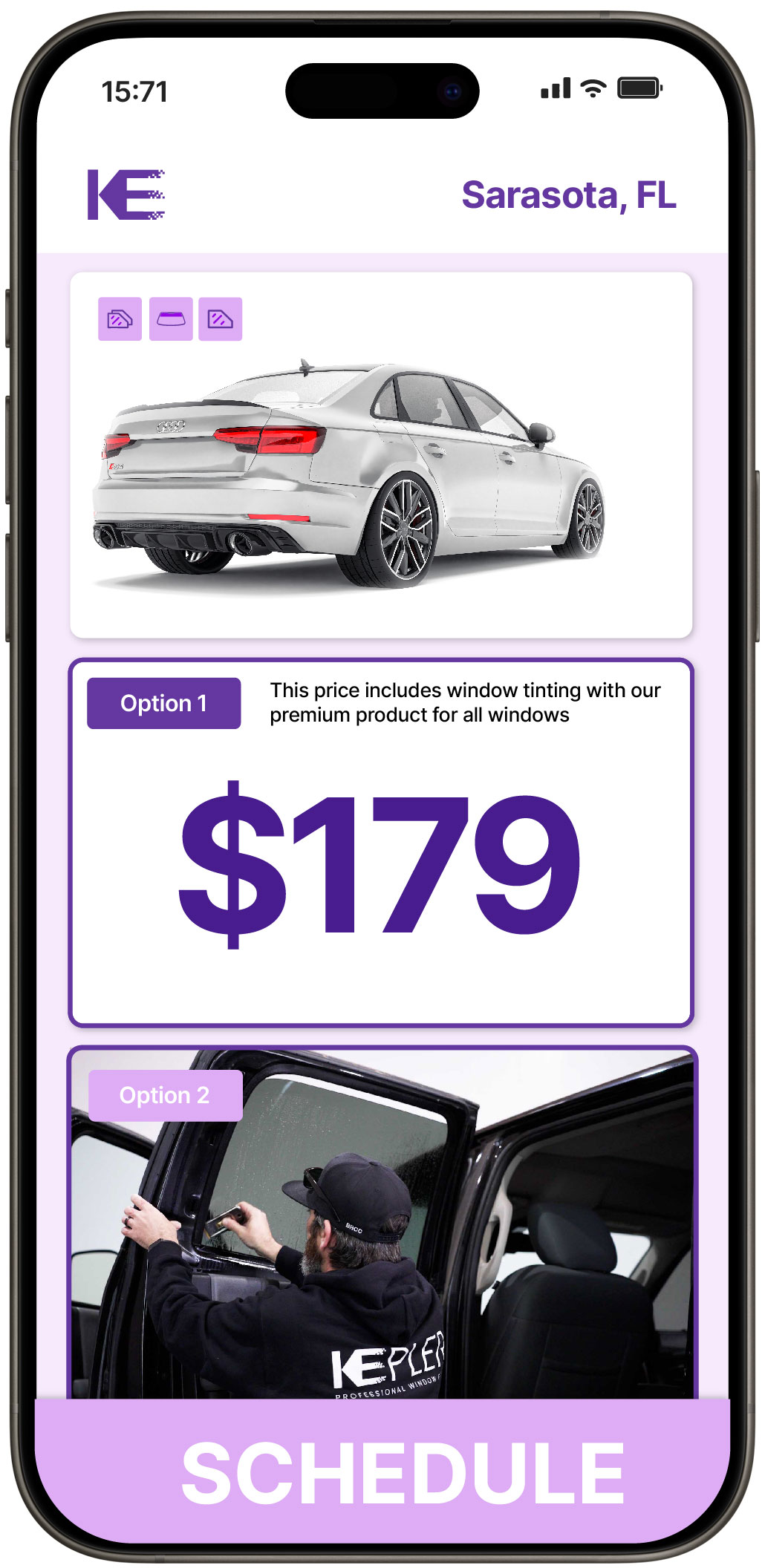 View Competitive Car Window Tinting Prices in Sarasota, Florida