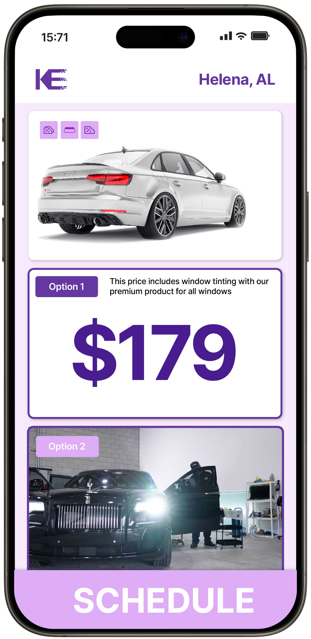 View Affordable Car Window Tinting Prices in Helena, Alabama