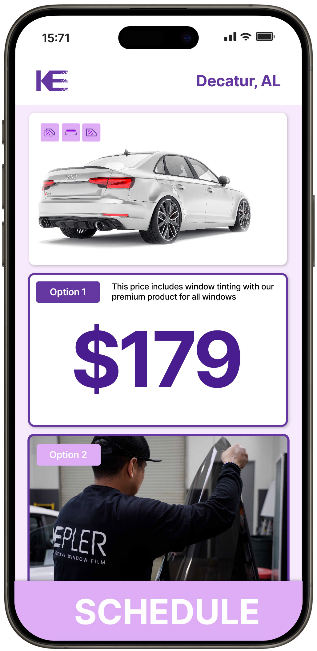 View Competitive Car Window Tinting Prices in Decatur, Alabama