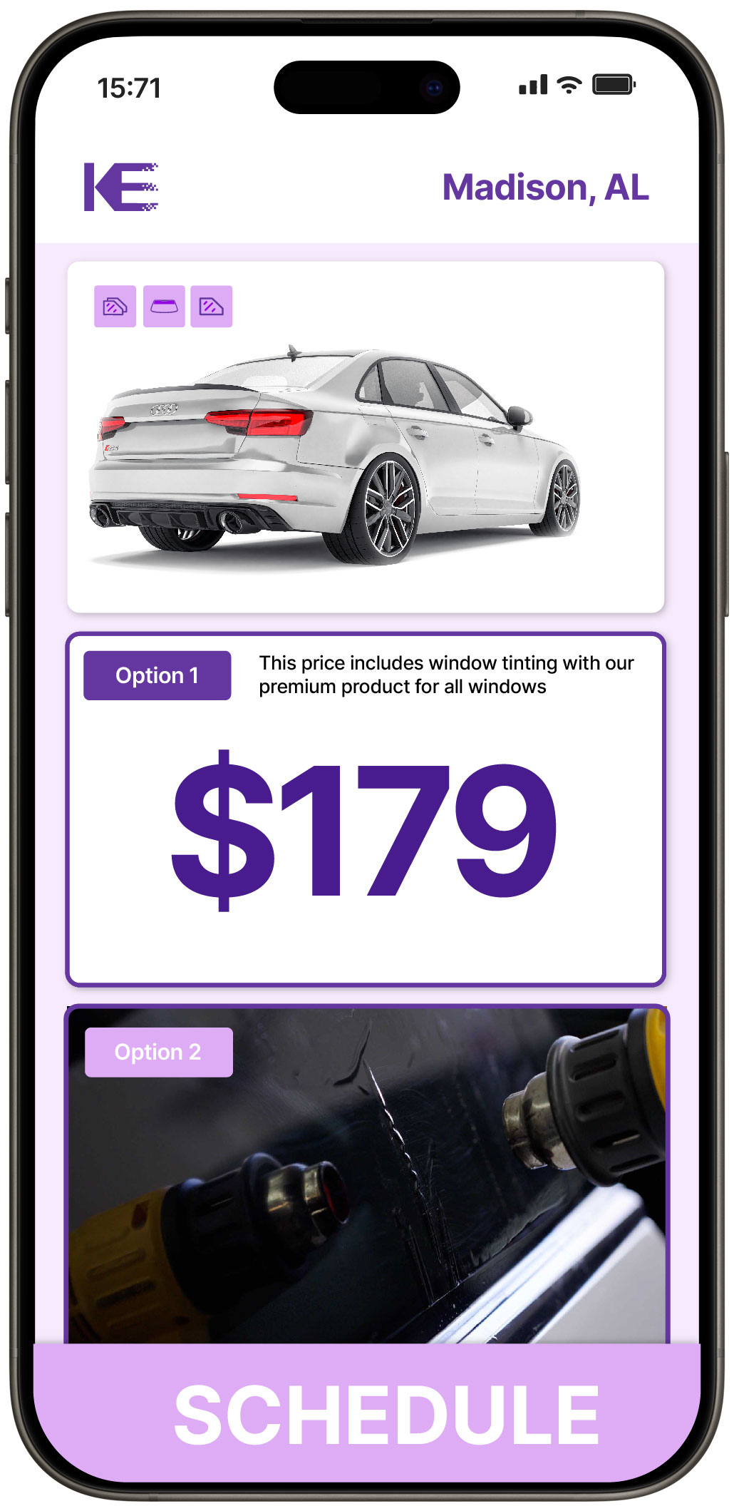 View Competitive Car Window Tinting Rates in Madison, Alabama
