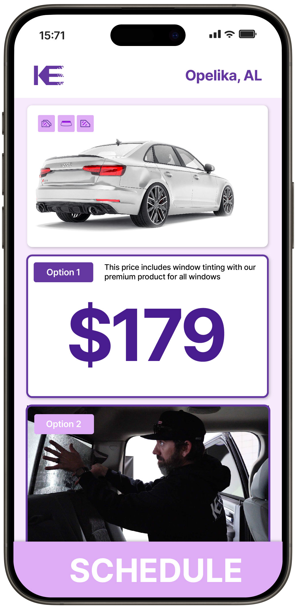 View Competitive Car Window Tinting Prices in Opelika, Alabama