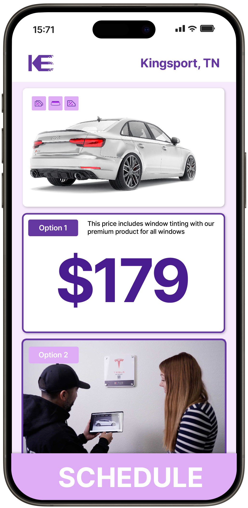 View Competitive Car Window Tinting Rates in Kingsport, Tennessee