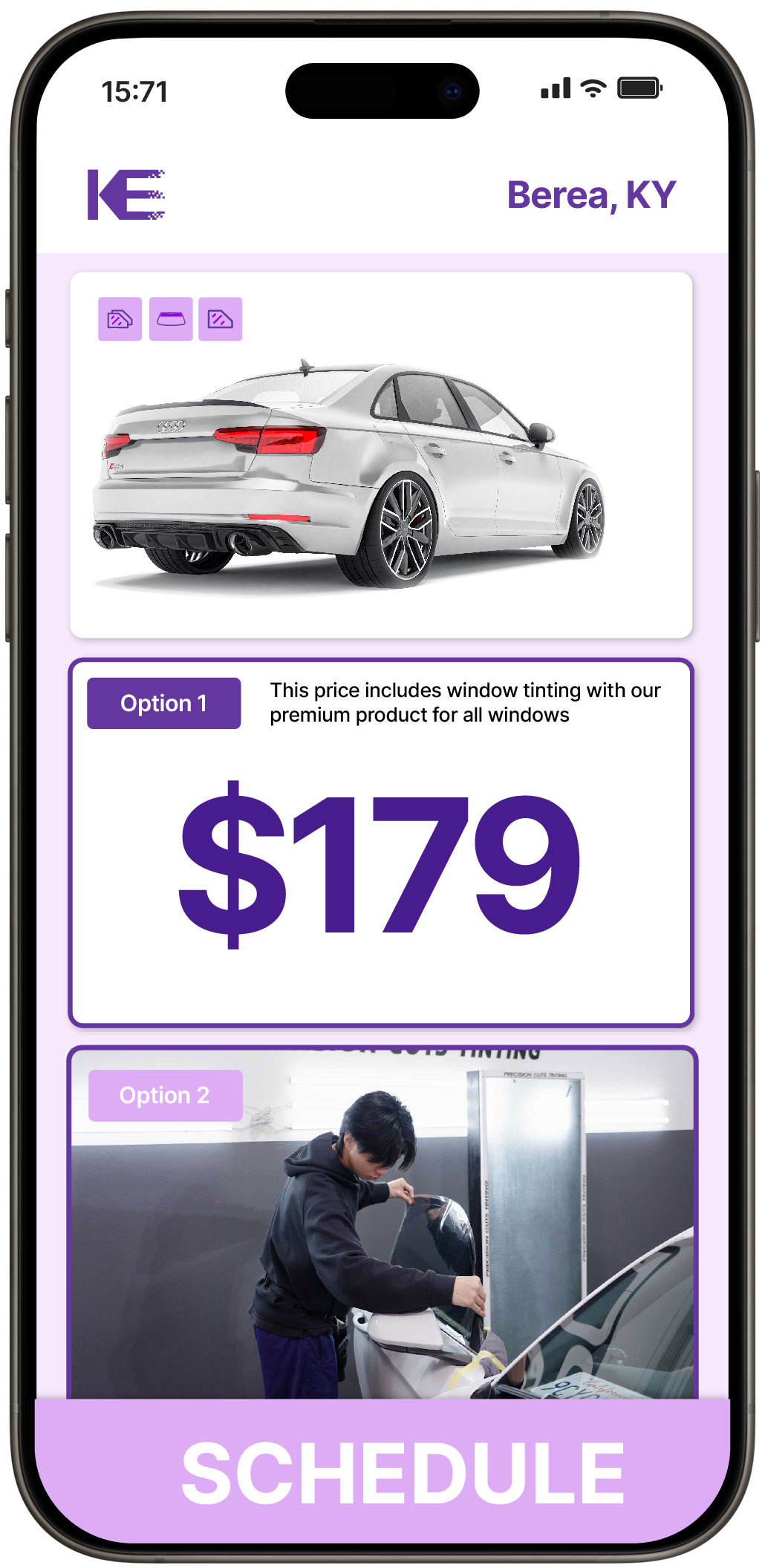 View Competitive Car Window Tinting Rates in Berea, Kentucky