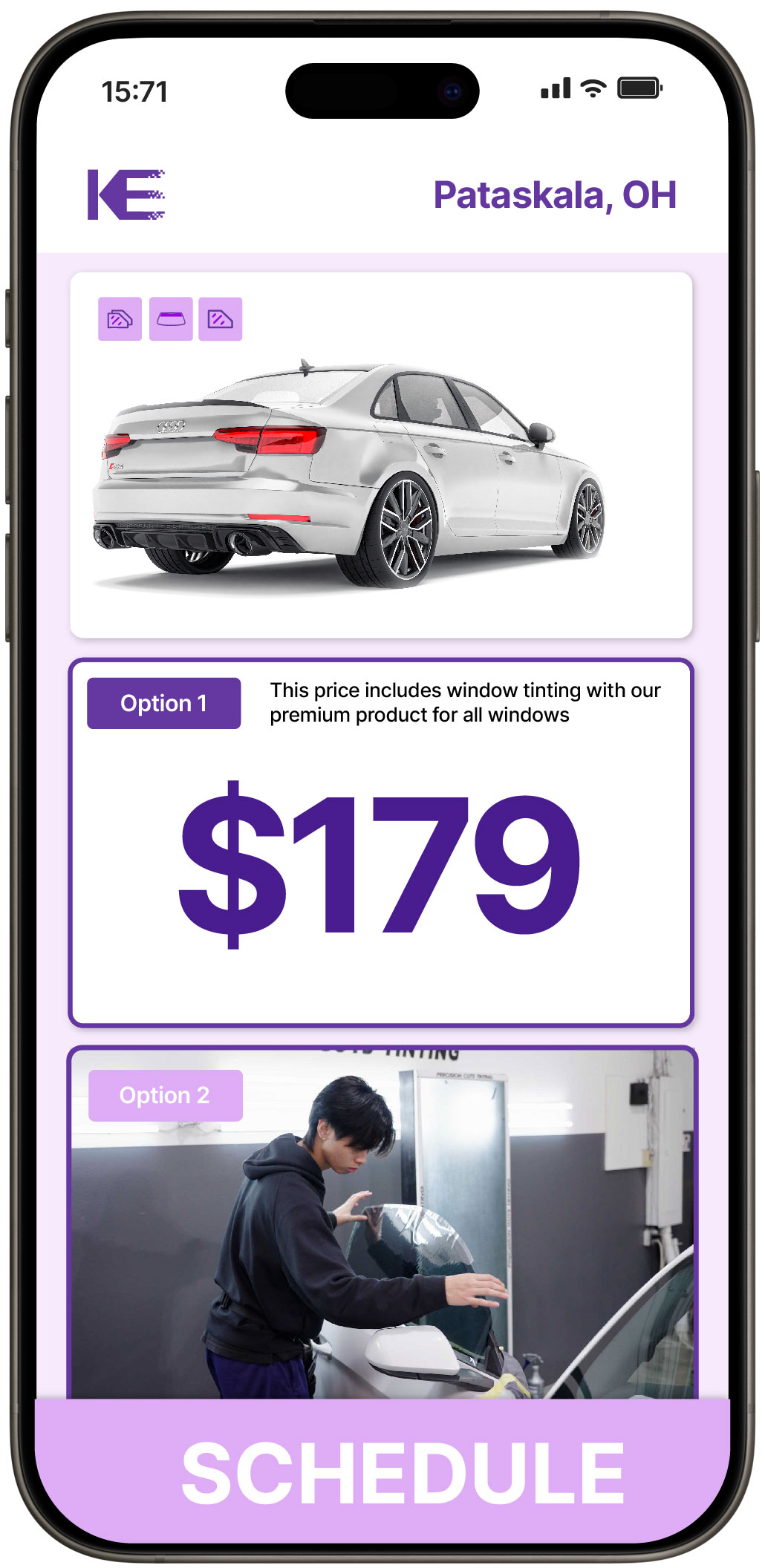 View Competitive Car Window Tinting Rates in Pataskala, Ohio