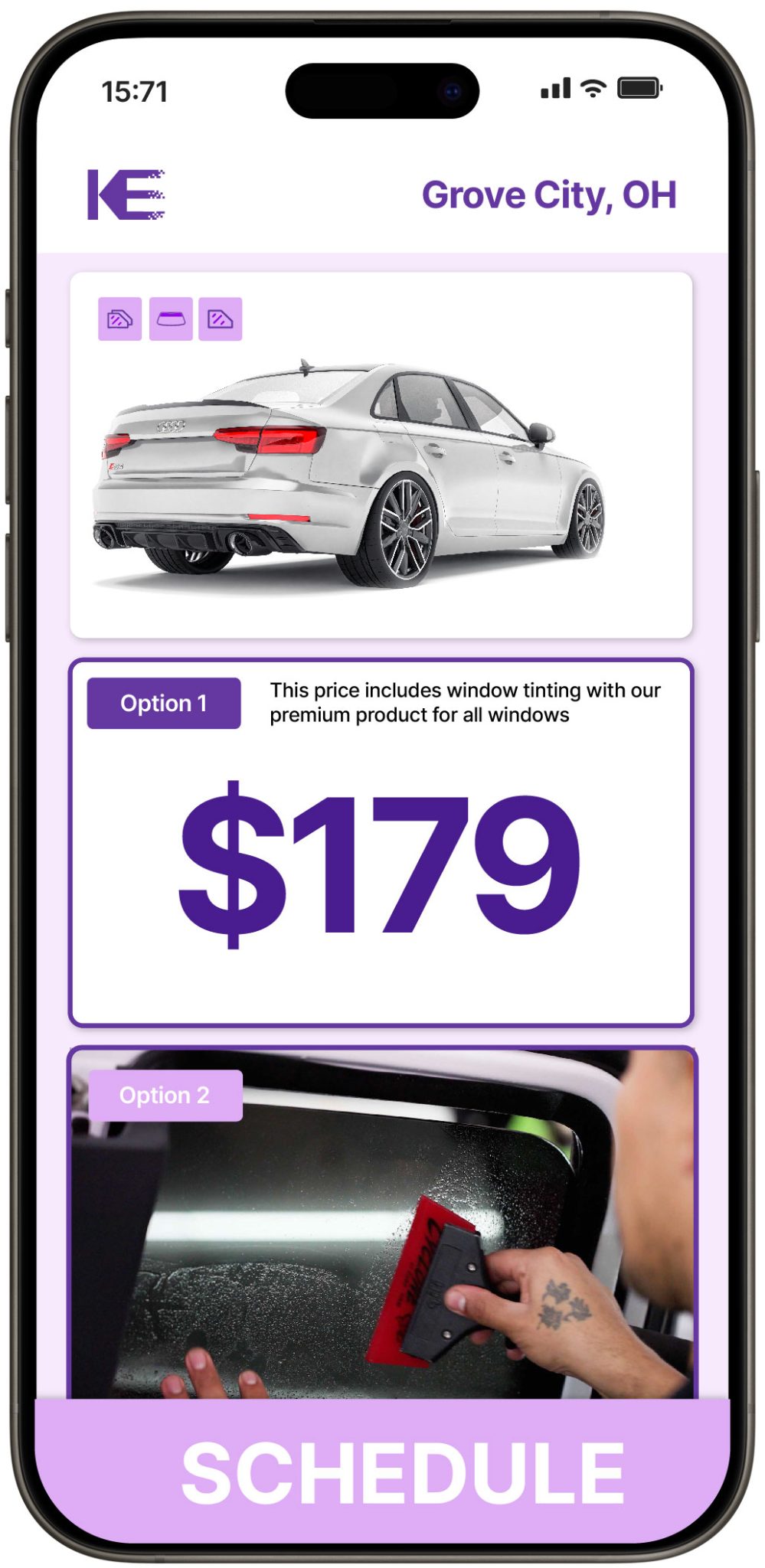 View Competitive Car Window Tinting Rates in Grove City, Ohio