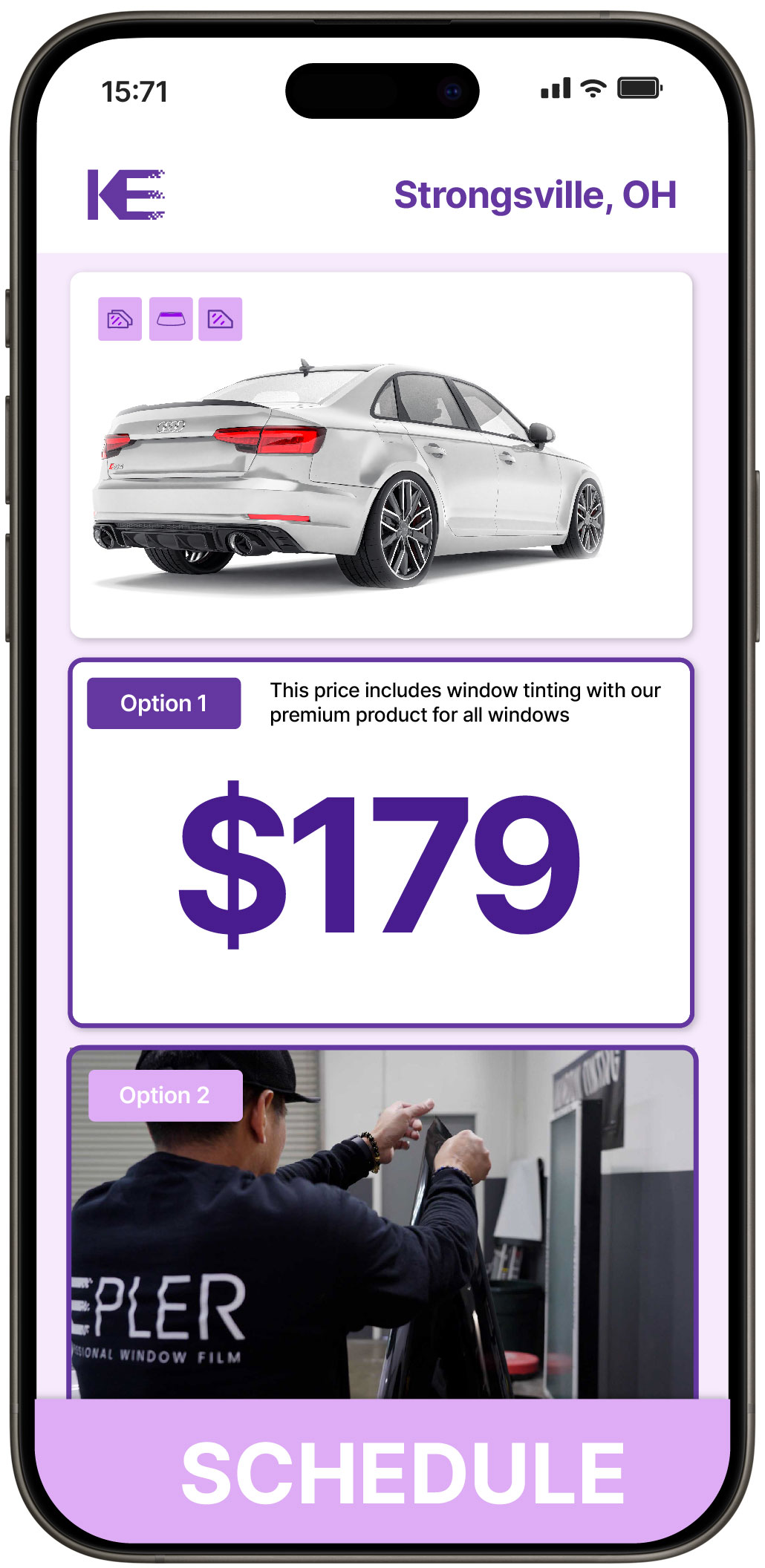View Reasonable Car Window Tinting Rates in Strongsville, Ohio