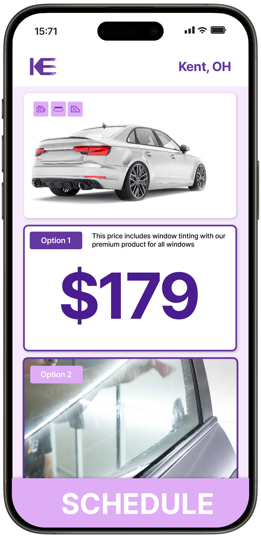 View Competitive Car Window Tinting Rates in Kent, Ohio