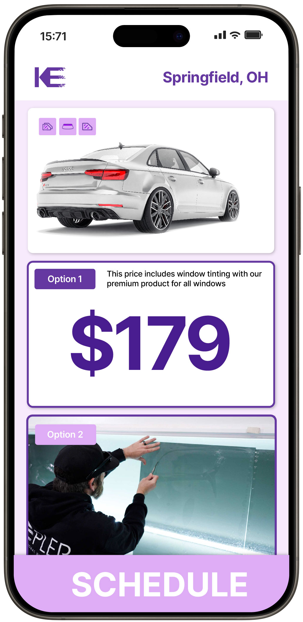 View Competitive Car Window Tinting Prices in Springfield, Ohio