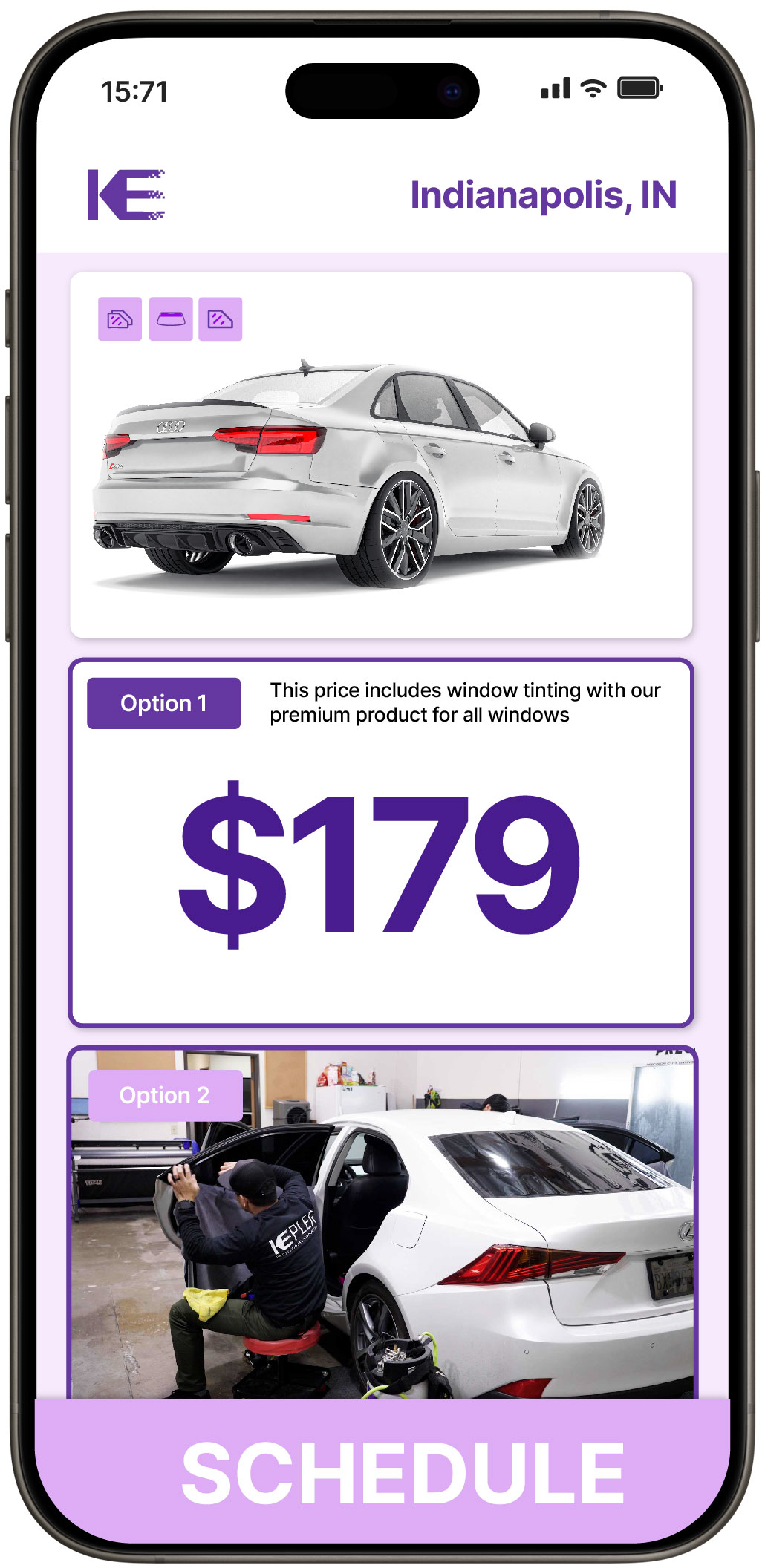 View Competitive Car Window Tinting Costs in Indianapolis, Indiana