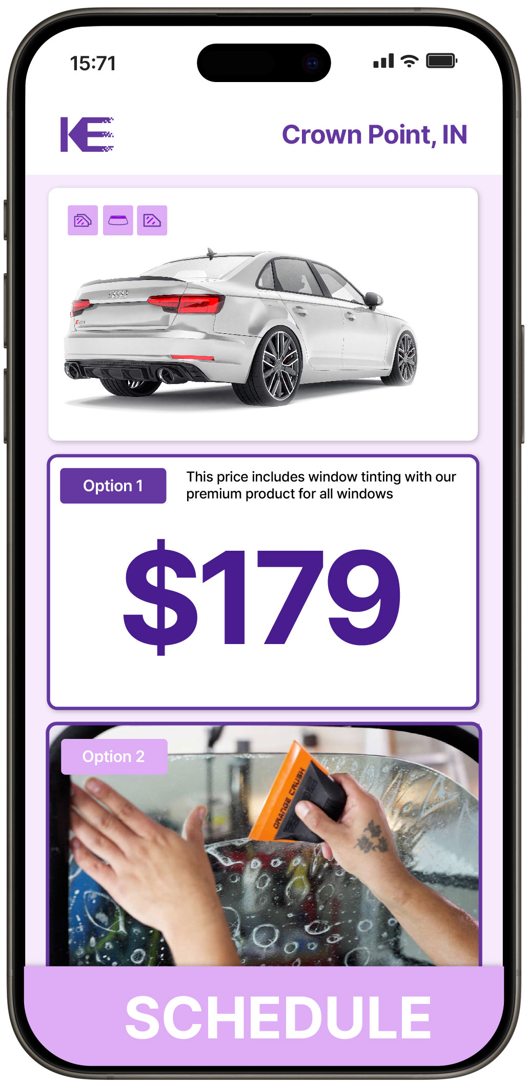 View Affordable Car Window Tinting Rates in Crown Point, Indiana