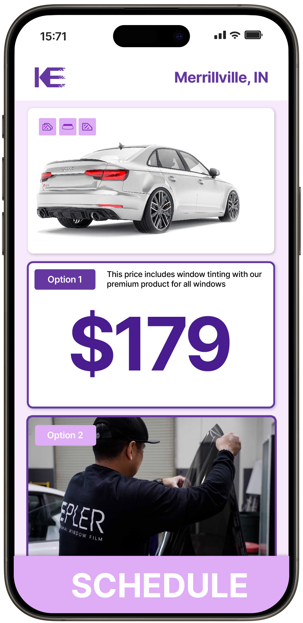 View Competitive Car Window Tinting Prices in Merrillville, Indiana