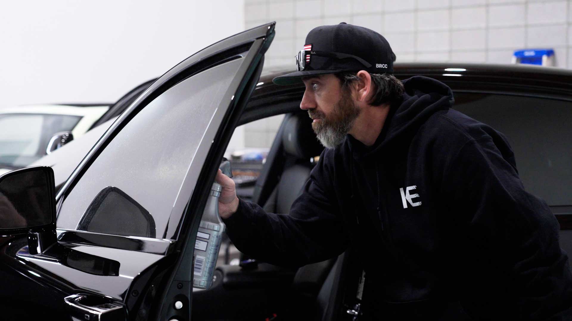 Expert Car Window Tinting preparation in Jeffersonville
