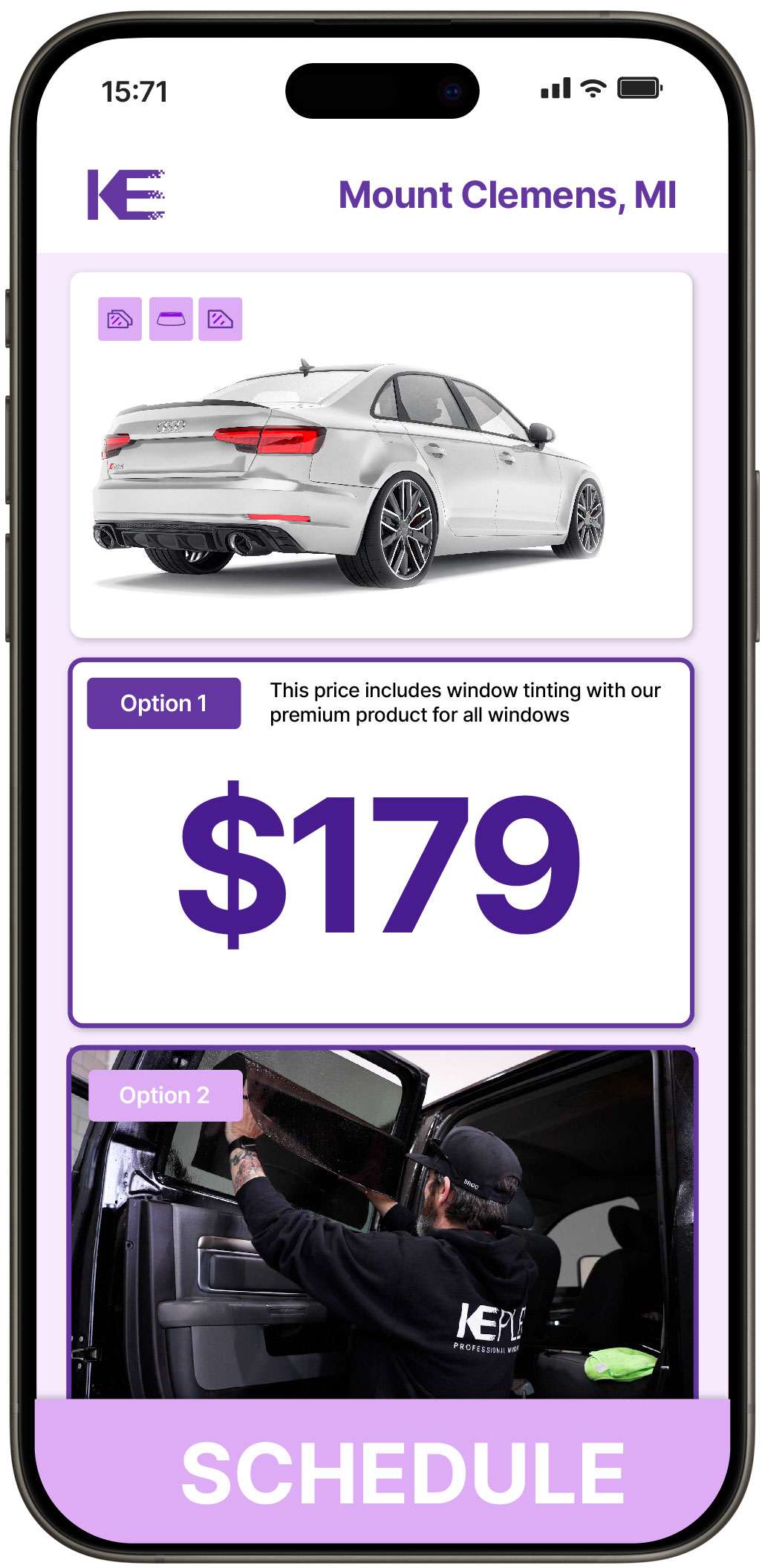 View Affordable Car Window Tinting Prices in Mount Clemens, Michigan