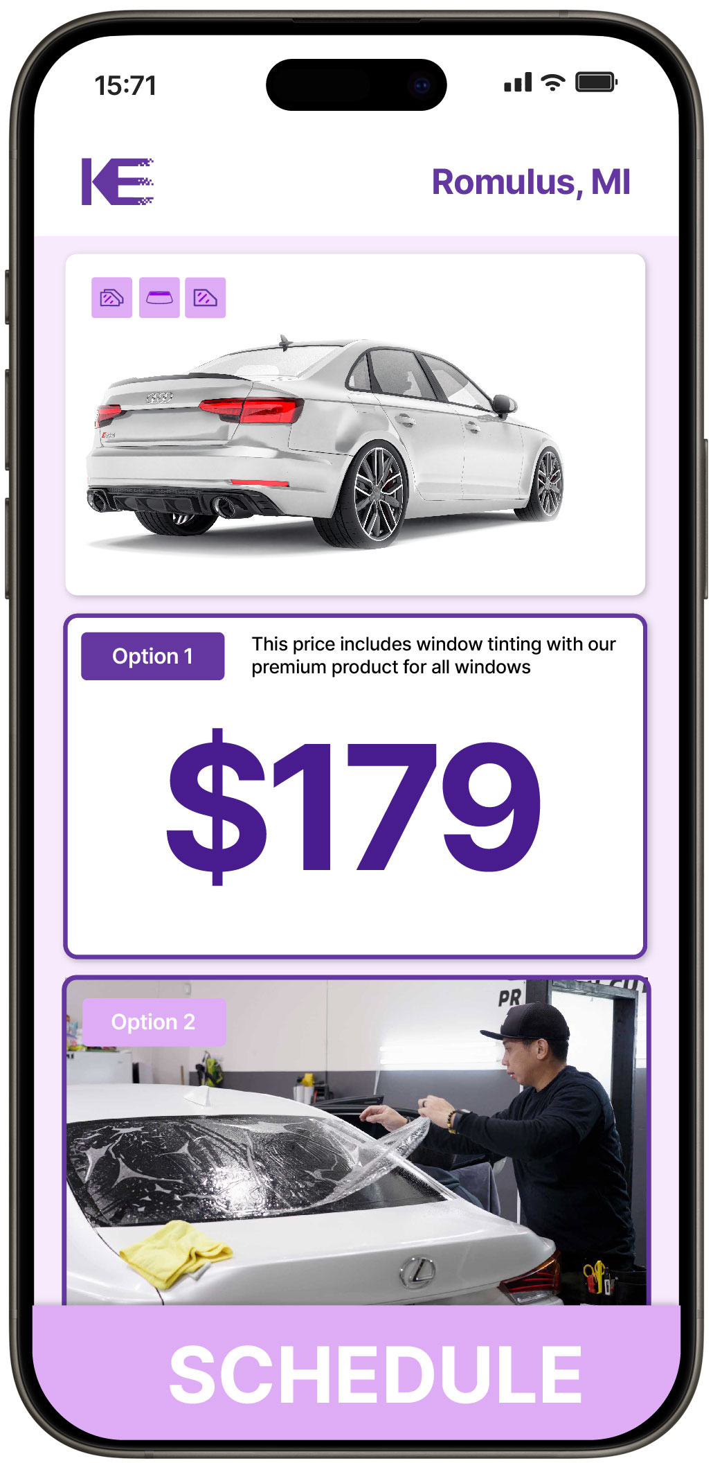 View Affordable Car Window Tinting Rates in Romulus, Michigan