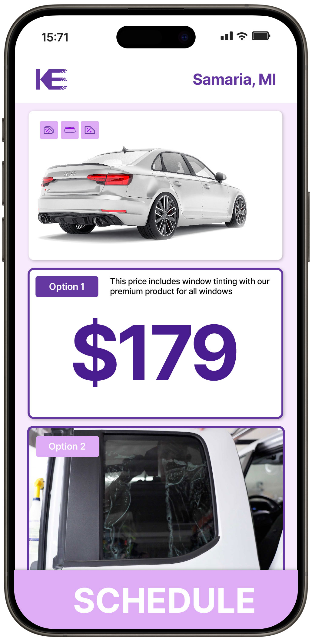 View Affordable Car Window Tinting Rates in Samaria, Michigan