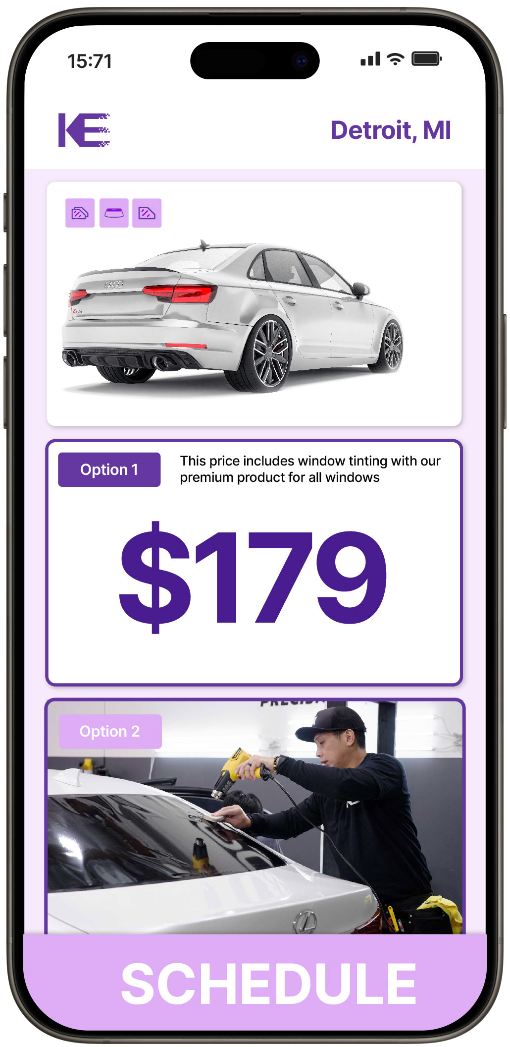 View Competitive Car Window Tinting Rates in Detroit, Michigan
