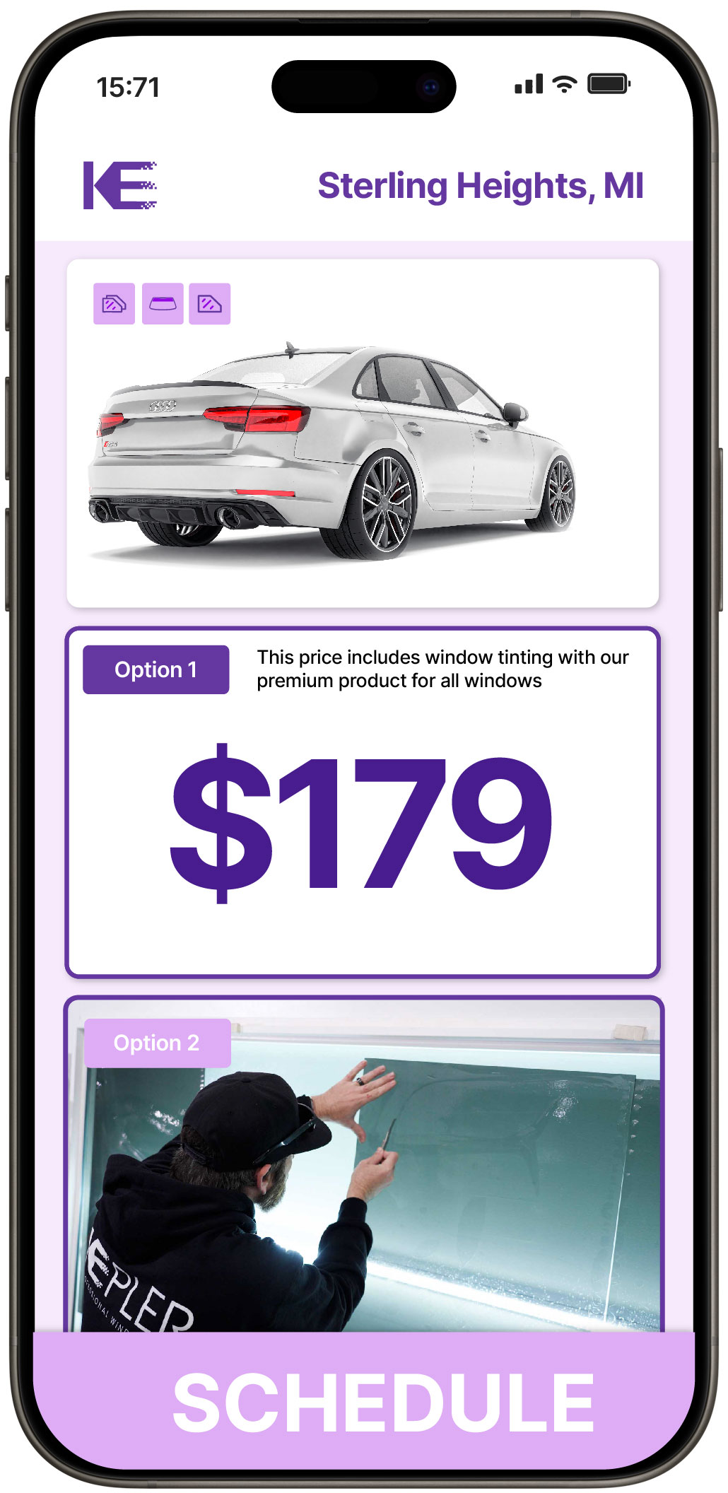 View Reasonable Car Window Tinting Rates in Sterling Heights, Michigan