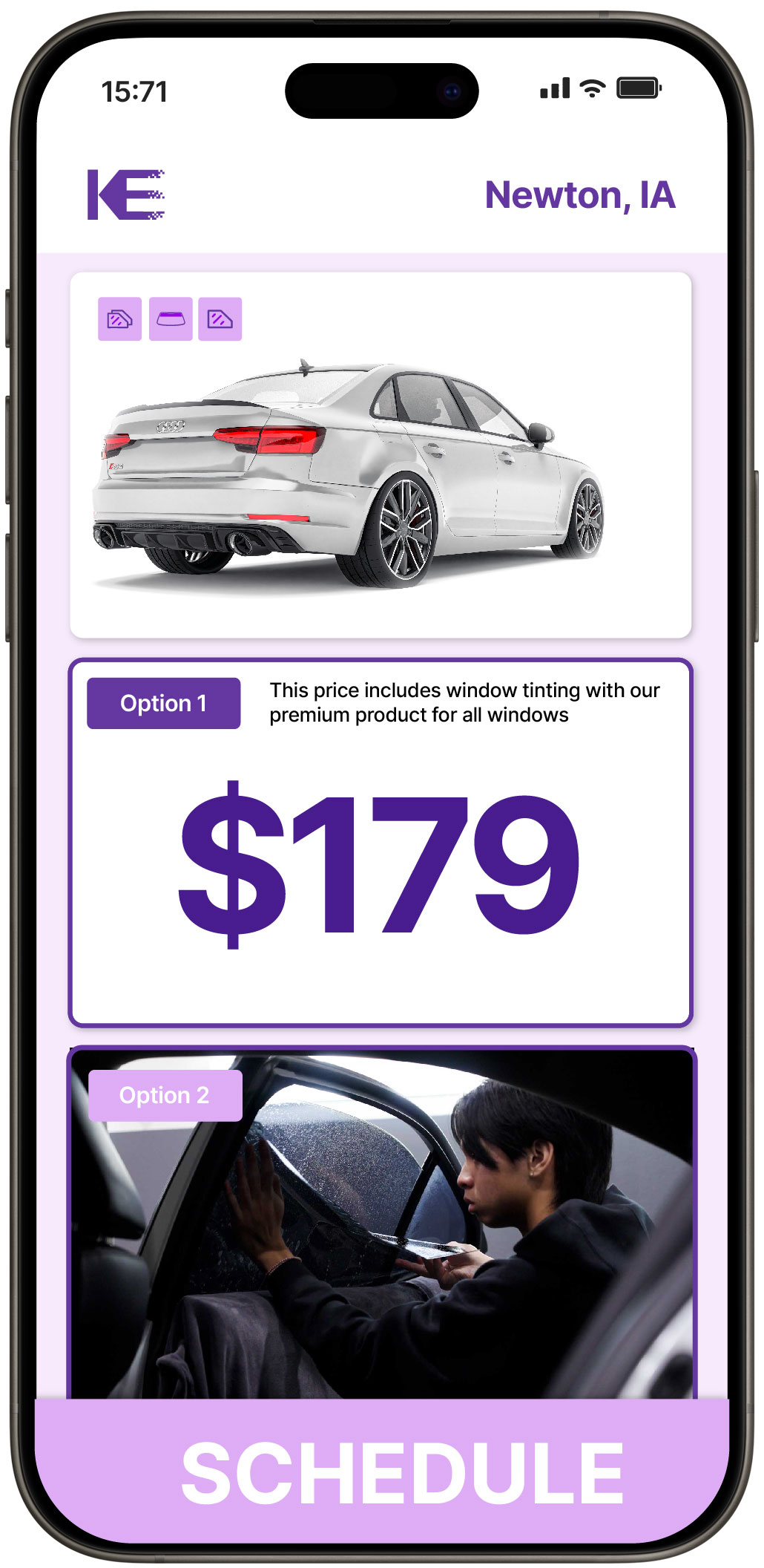 View Competitive Car Window Tinting Costs in Newton, Iowa